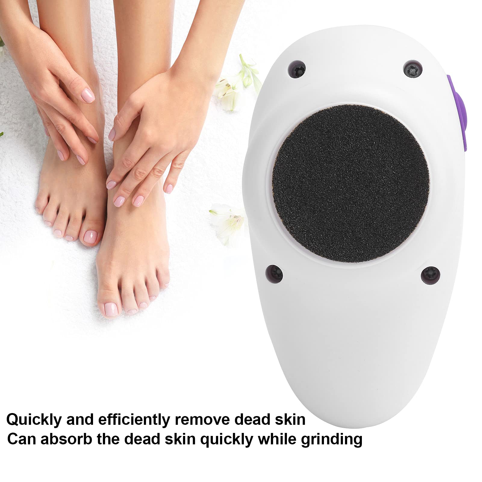 Electric Callus Remover for Feet - Rechargeable Foot File & Grinder for Cracked Heels, Dead Skin & Hard Calluses - Perfect for Pedicures, Home Foot Care & Smooth Feet (Portable & Easy to Use)
