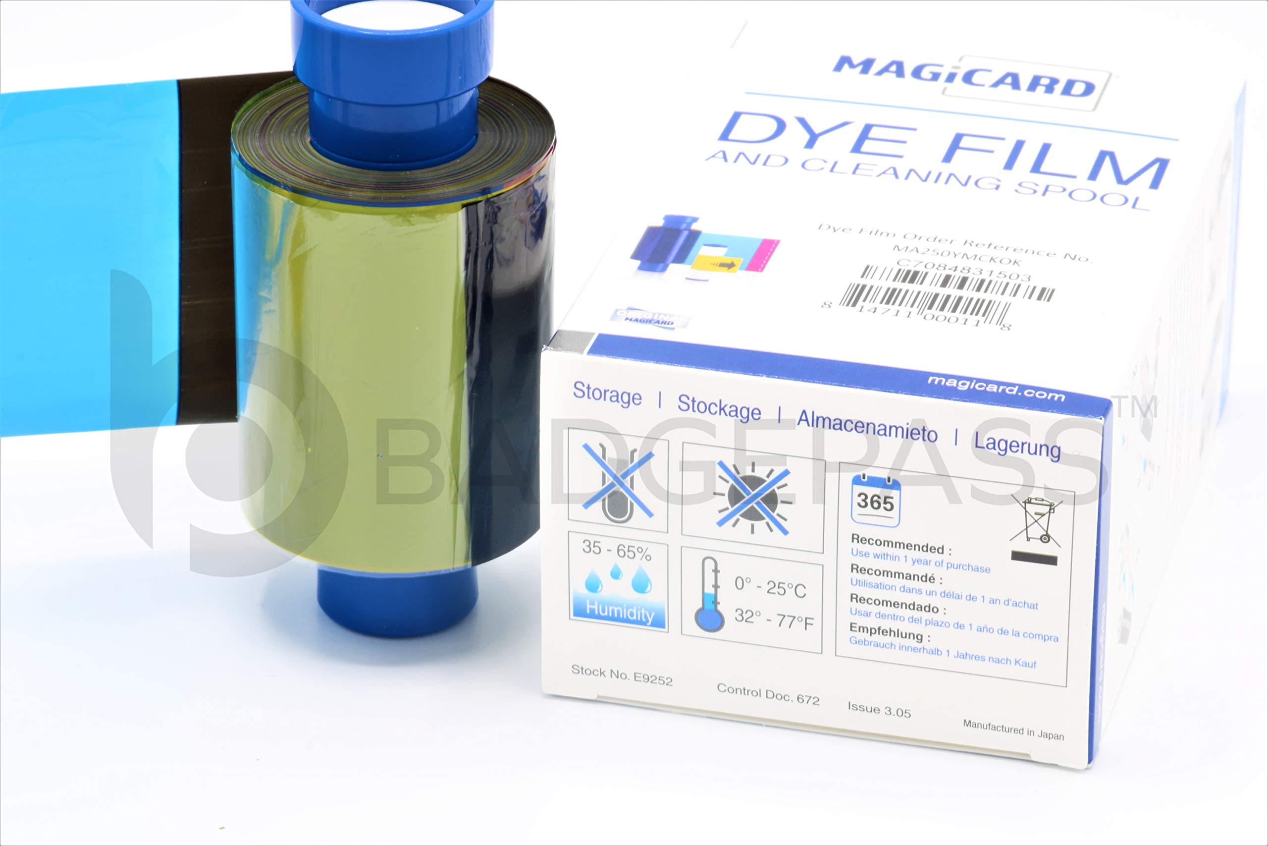 Magicard MA250YMCKOK Color Ribbon Kit (YMCKOK, 250 Prints) for Enduro & Rio Pro Series Card Printers - OEM Direct - Ideal for ID Badge Printing & Secure Access Cards