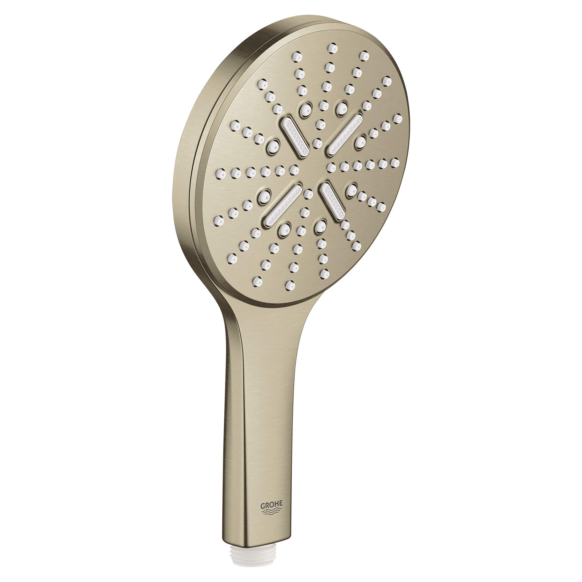 GROHE 26545EN0 3-Setting Handheld Shower Head with Rain Jet - Brushed Nickel Infinity Finish for Spa-Like Bathroom Experience
