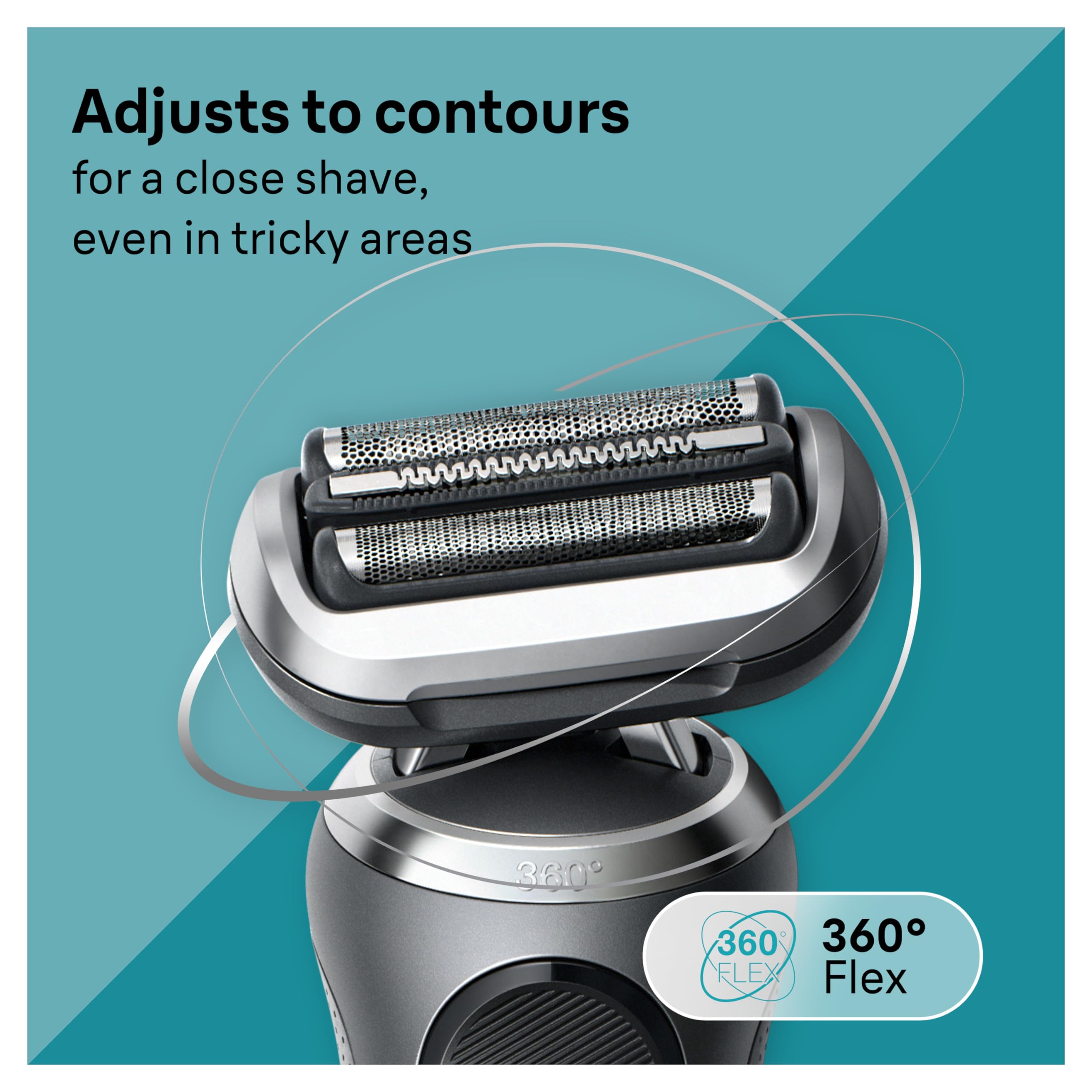 Braun Series 7 7127cs Electric Razor for Men - Wet & Dry Foil Shaver with Beard Trimmer | Waterproof, Turbo & Gentle Modes | German Engineered | Includes Charging Stand (Space Grey) | Perfect for Travel, Daily Shaving & Sensitive Skin