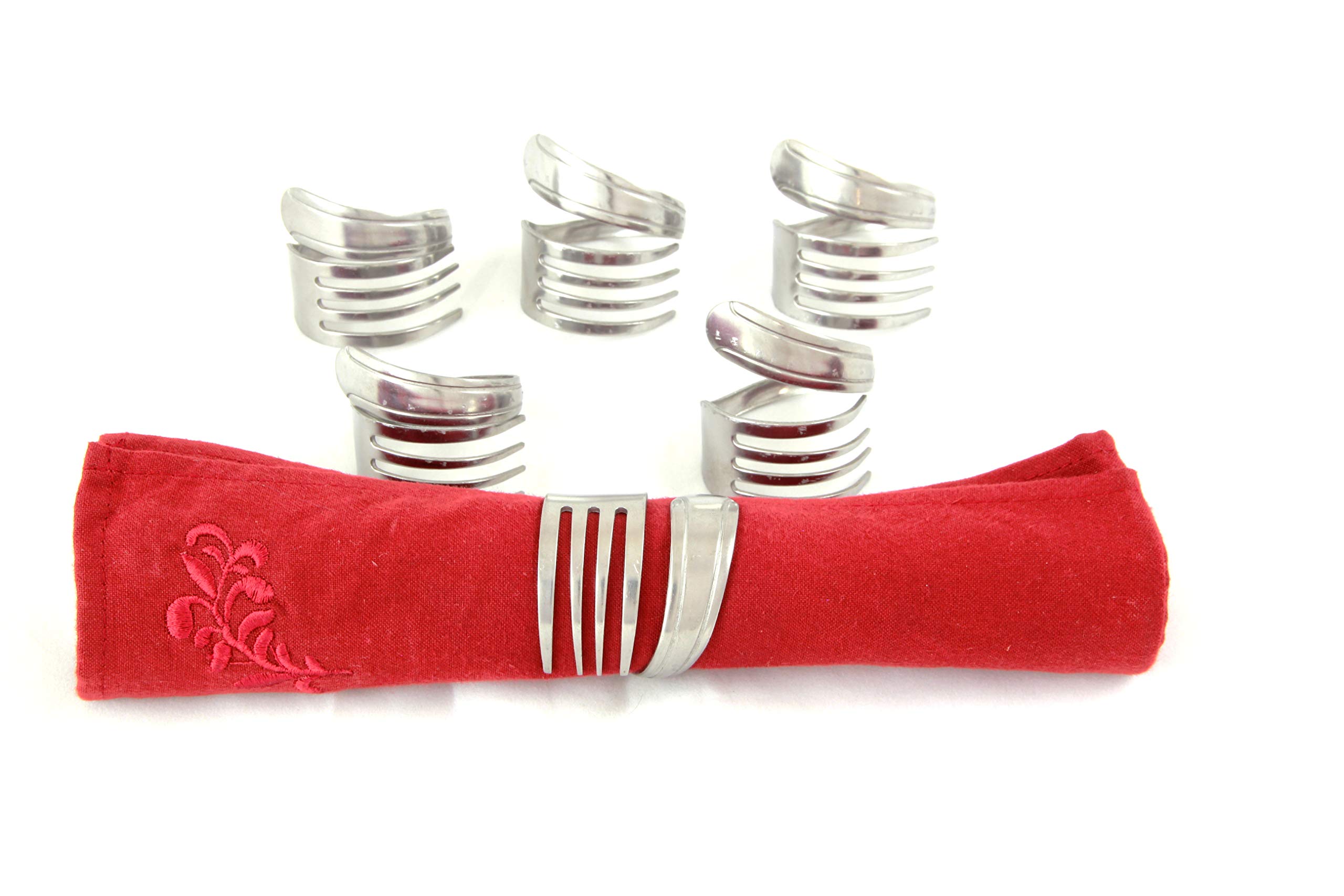 Vintage Silverware Napkin Rings - Handmade from Upcycled Forks - Elegant Table Setting for Weddings, Parties & Holiday Dining