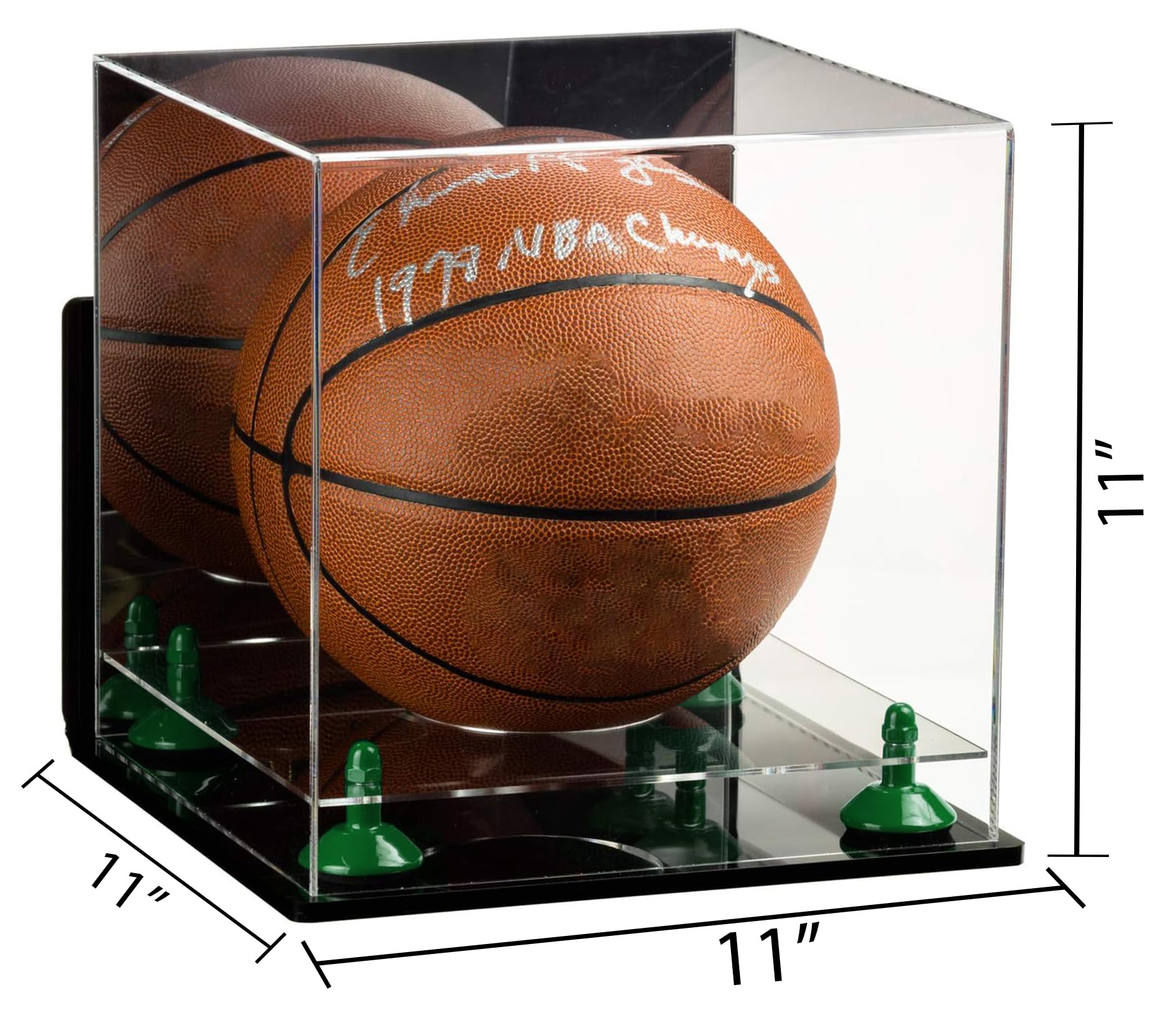Premium Acrylic Full-Size Basketball Display Case with Risers - Perfect for Showcasing Collectibles, Memorabilia, and Awards in Home, Office, or Sports Room