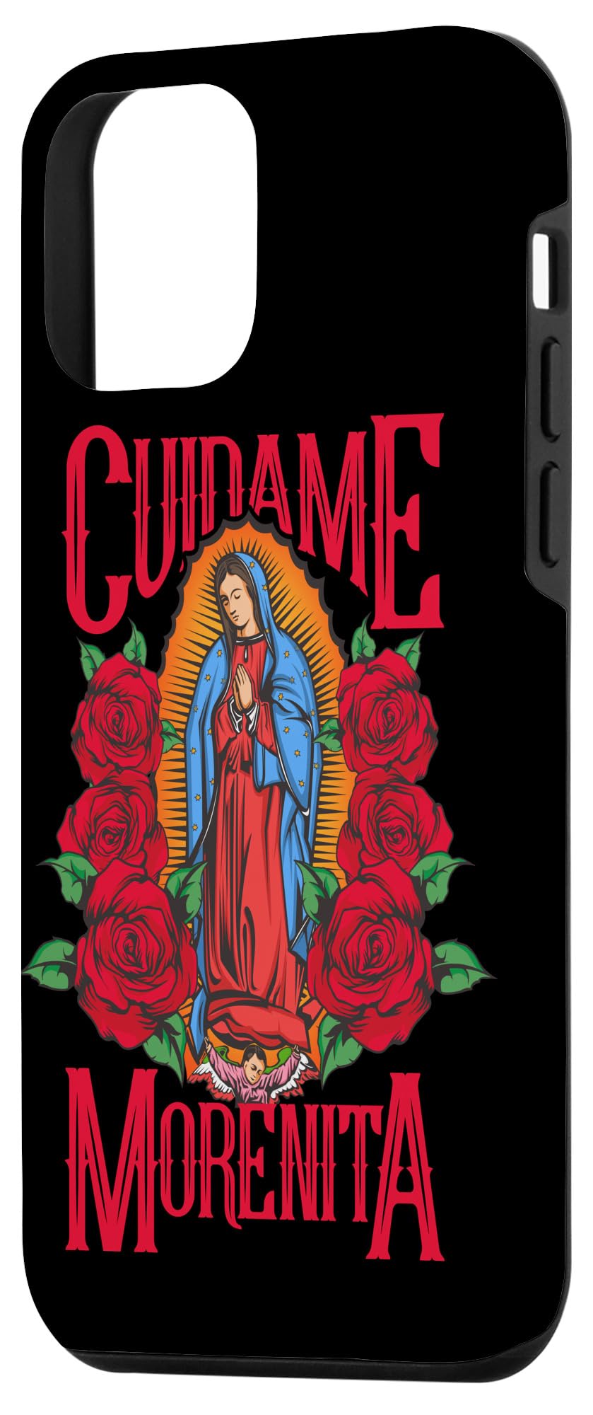 iPhone 12 Mini Virgin of Guadalupe Case - Protect Me Morenita Religious Phone Cover - Perfect for Catholic Devotion & Everyday Protection