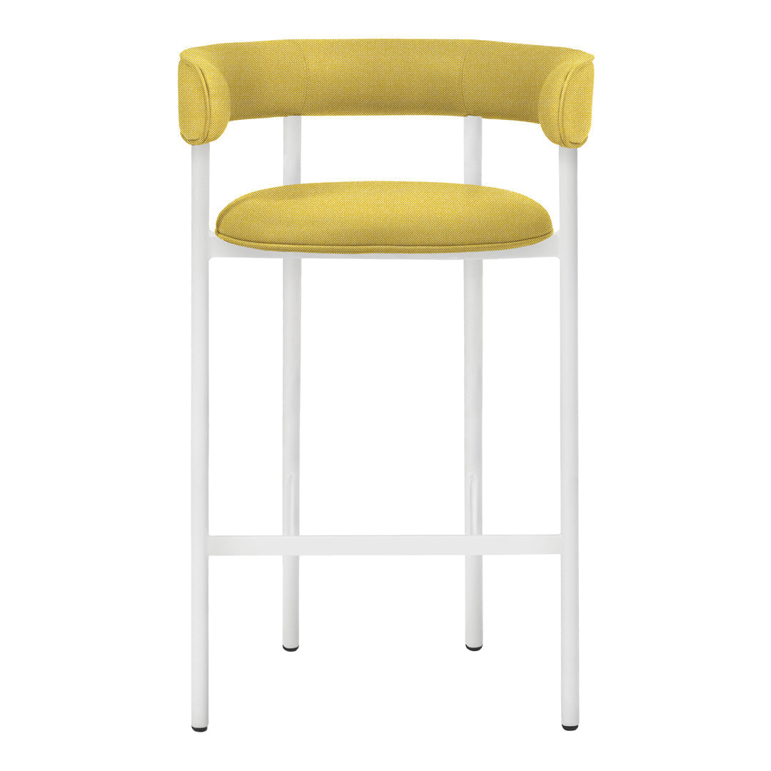 Modern Wooden Counter Stool with Arms - Adjustable Height Bar Stool for Kitchen Island, Breakfast Nook & Home Bar - Comfortable Dining & Seating Solution