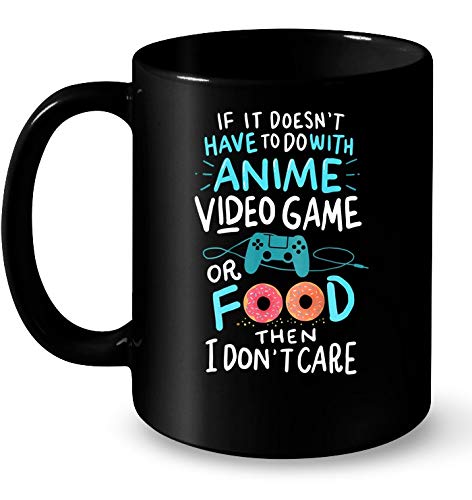 Anime Video Game & Food Lover Coffee Mug - 11OZ Funny Gift Mug for Gamers, Otaku & Foodies - Perfect for Office, Home & Geek Culture Enthusiasts