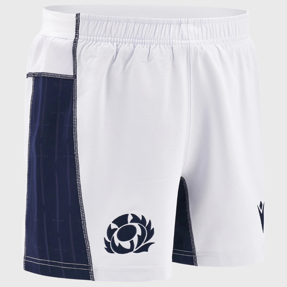 2024/25 Macron Scotland Men's Home Rugby Shorts - Breathable Performance Shorts for Rugby Training & Match Play