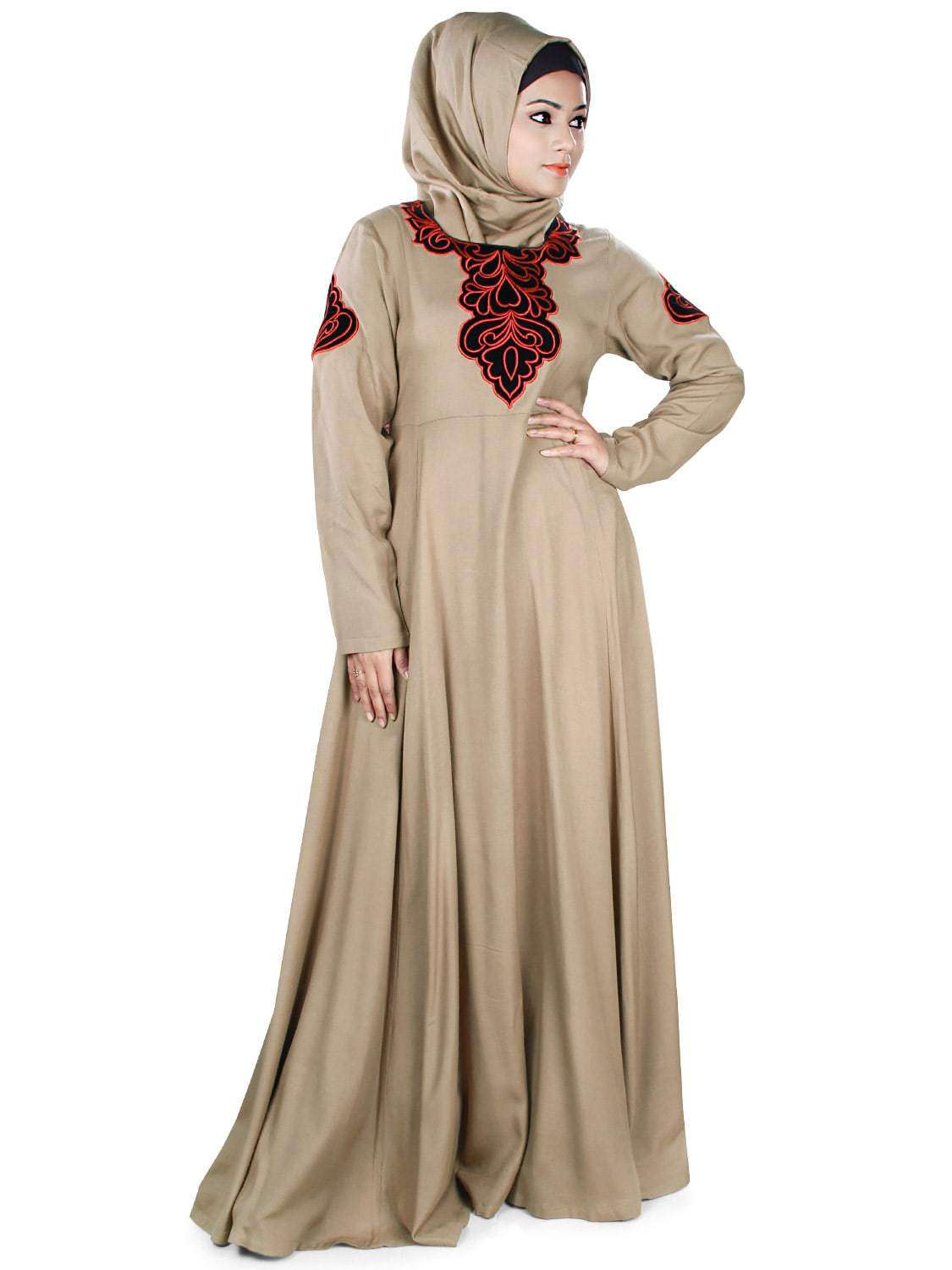 Elegant Arzu Rayon Abaya Dress for Women - Modest Islamic Prayer Gown - Perfect for Mosque, Eid, and Special Occasions