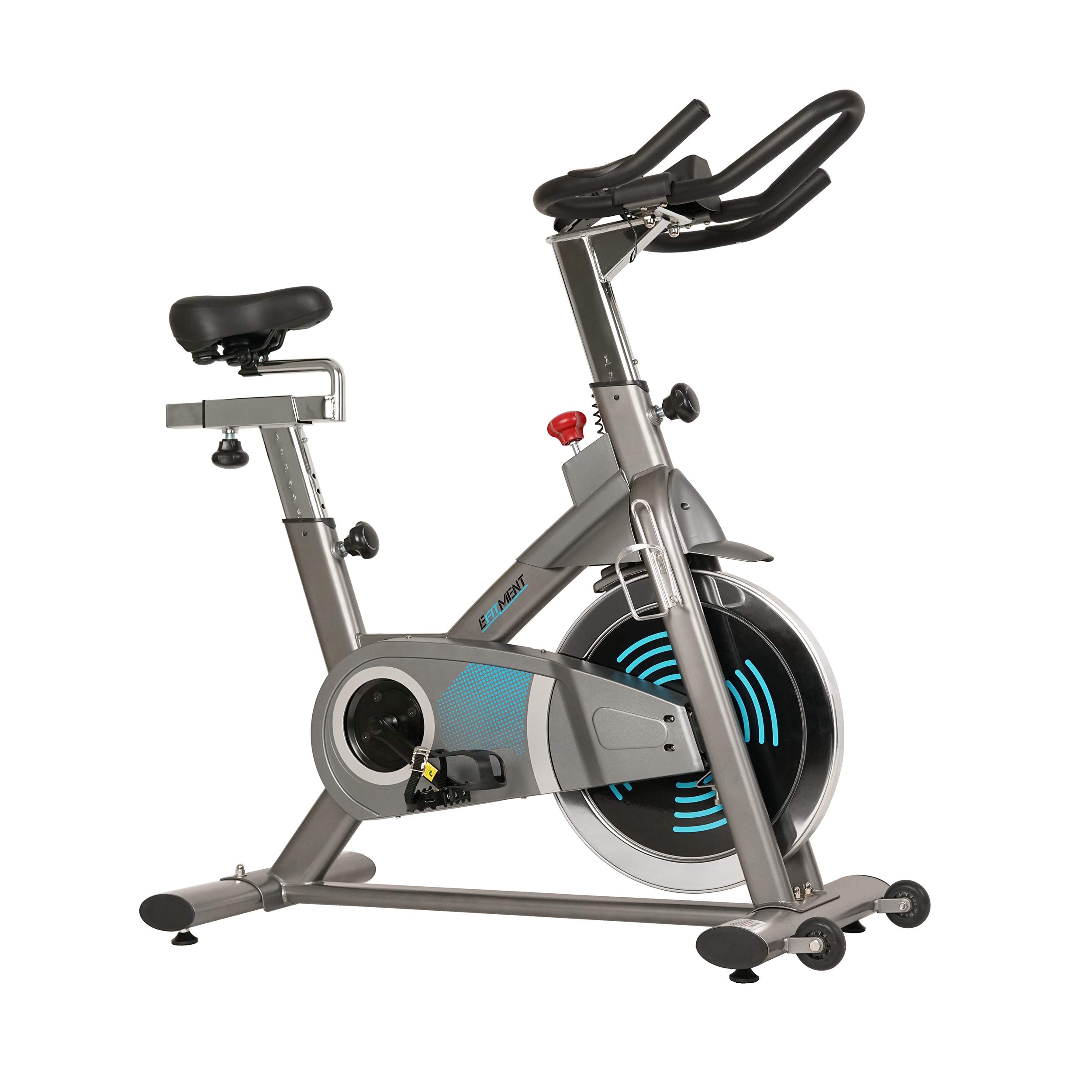EFITMENT Magnetic Resistance Indoor Cycling Bike - Belt Drive Stationary Exercise Bike with Digital Monitor, Heart Rate Pulse Grips, iPad/Tablet Holder & Chrome Flywheel for Home Gym, Cardio Workout & Fitness Training