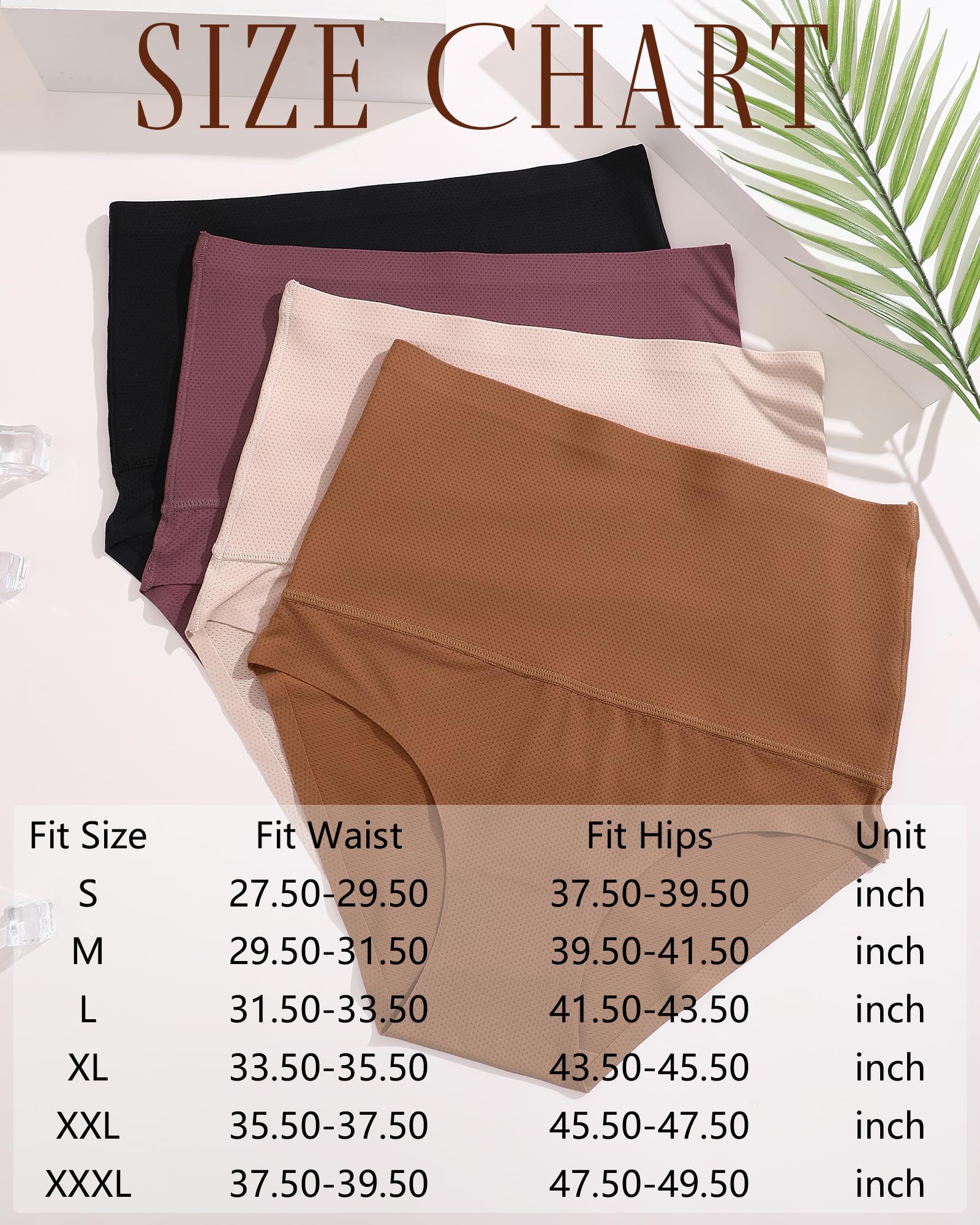 UNDER THE SEA Women's High Waisted Tummy Control Underwear - Seamless Full Coverage Briefs (4 Pack, Sizes S-XXXL) for Everyday Comfort & Shapewear Support | Perfect for Work, Yoga & Postpartum Recovery