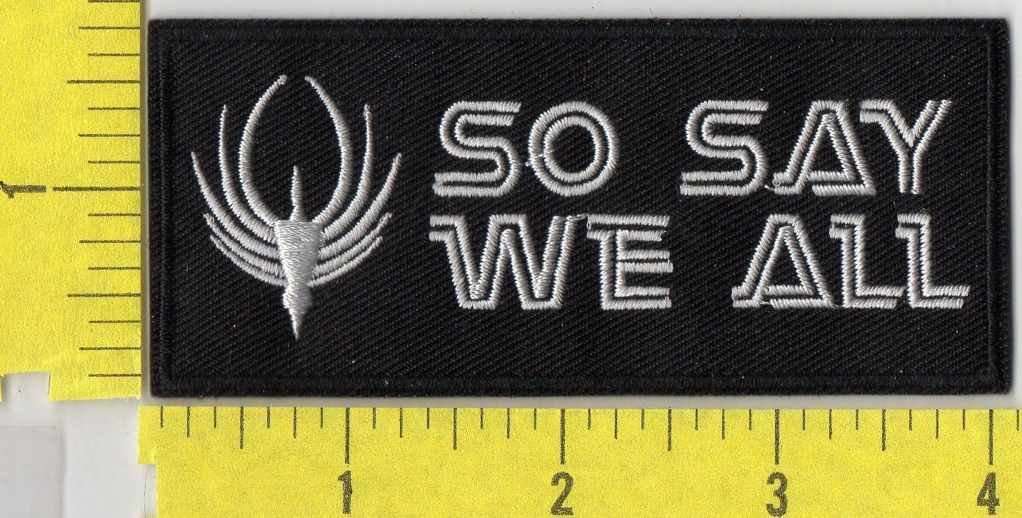 BSG So Say We All Logo Iron on Patch for Jackets, Bags & DIY Crafts - Perfect for Battlestar Galactica Fans & Costume Cosplay