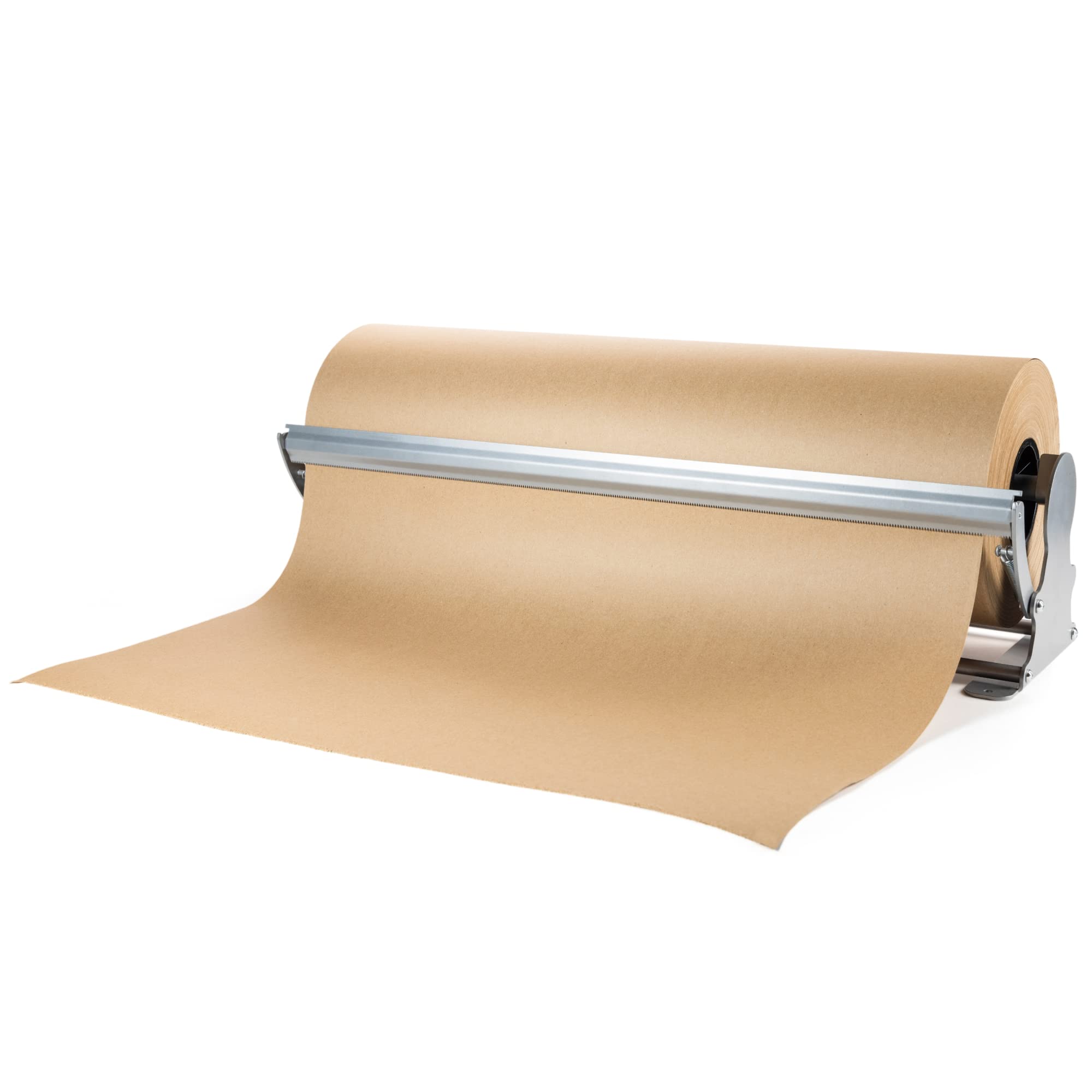 IDL Packaging Kraft Paper Roll Bundle - Eco-Friendly Wrapping Paper with Dispenser & Cutter for Shipping, Gift Wrapping & Crafts | Perfect for Small Businesses & Home Use