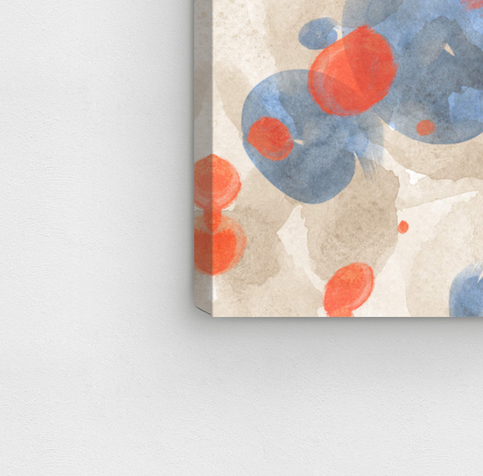 Floating Petals Abstract Wall Art Canvas Print - 24x24 Inch Modern Home Decor in White & Blue | Perfect for Living Room, Bedroom & Office Decor