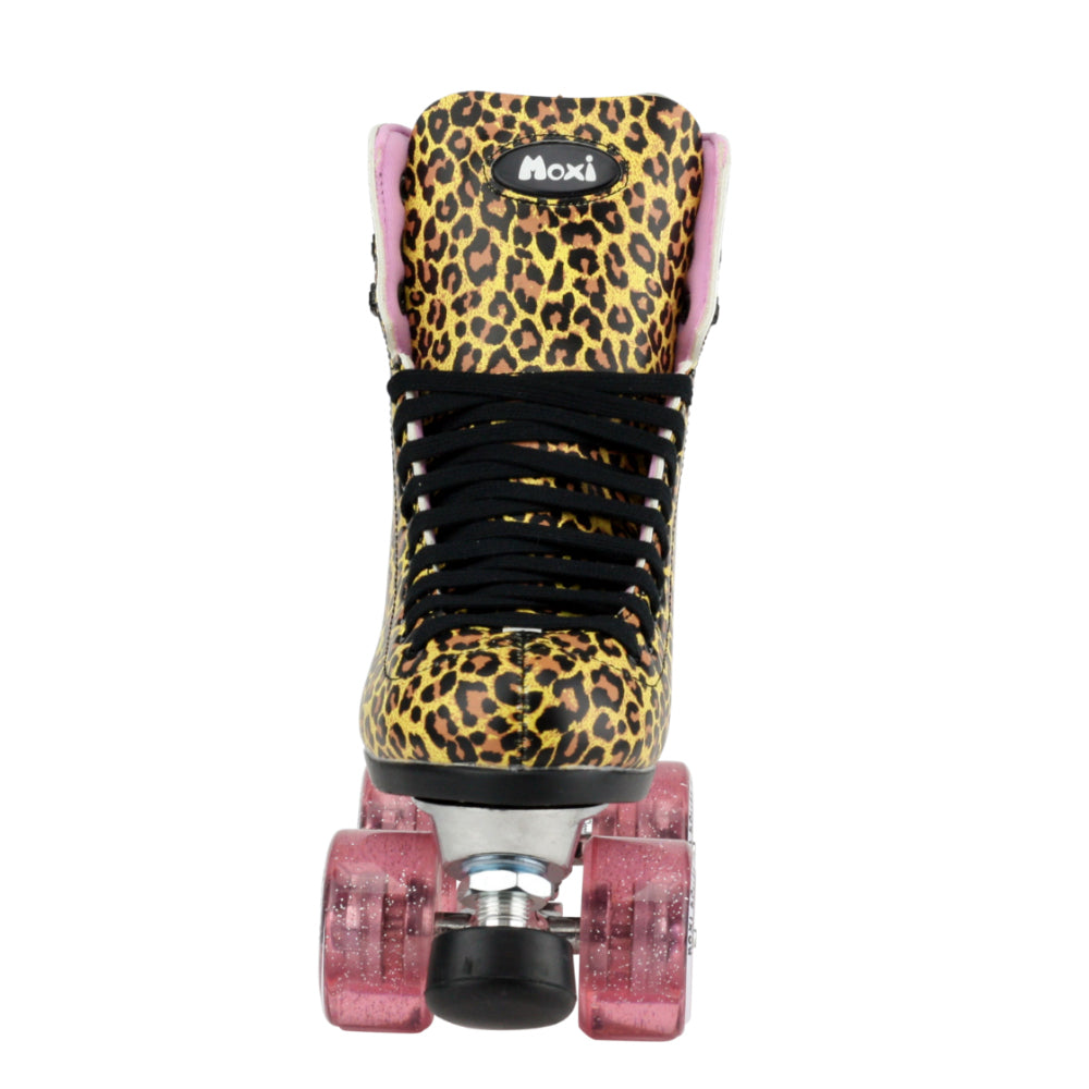 Moxi Jungle Leopard Roller Skates - Women's Outdoor & Indoor Quad Skates for Fitness, Rink & Street Skating - Perfect for Beginners & Advanced Skaters