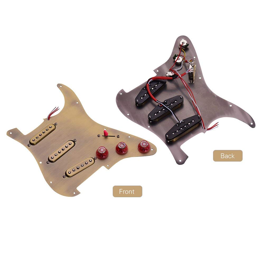 Electric Guitar Pickguard Loaded Prewired with Pickups for ST Style Guitars | Replacement Part for DIY Guitar Repair & Upgrade | Perfect for Rock, Blues & Stage Performances