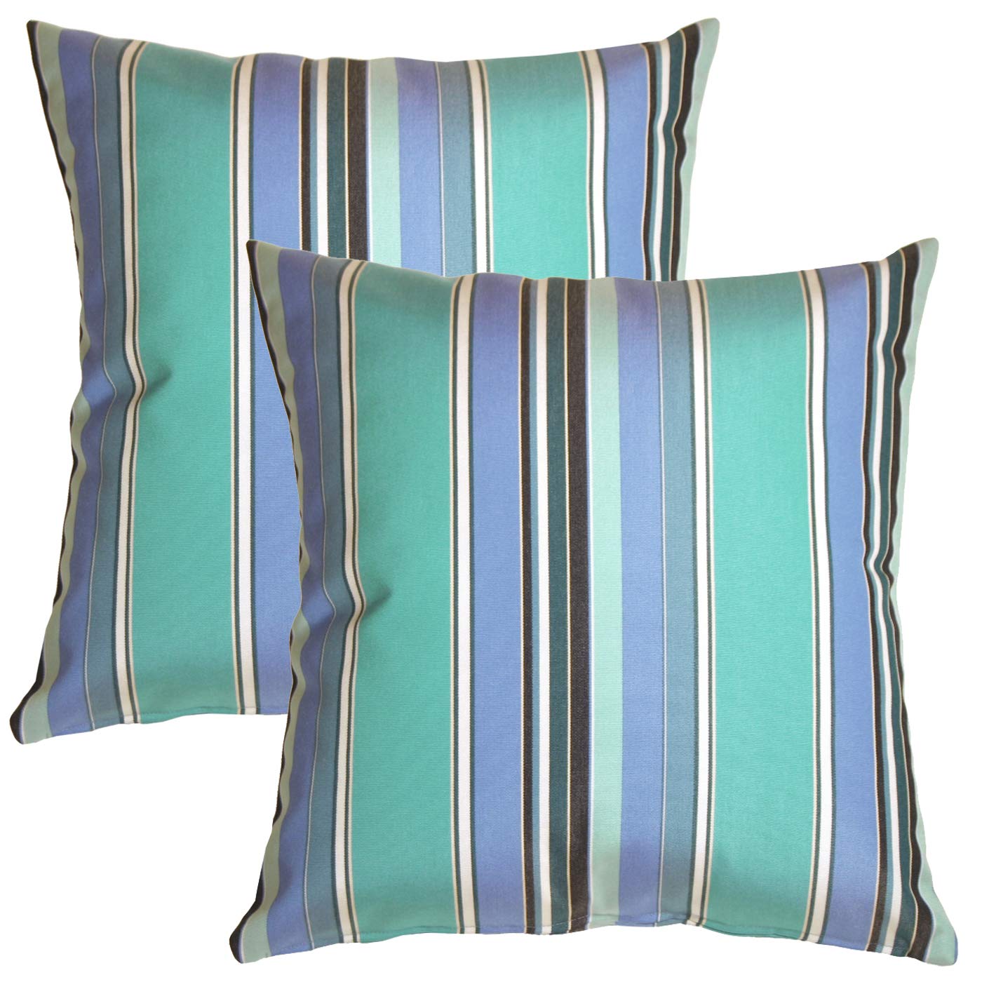 Sunbrella Outdoor Decorative Pillow Set of 2 - 20x20 Inch Waterproof Patio Cushions with Insert - Dolce Oasis Pattern - Perfect for Garden, Poolside & Porch Decor