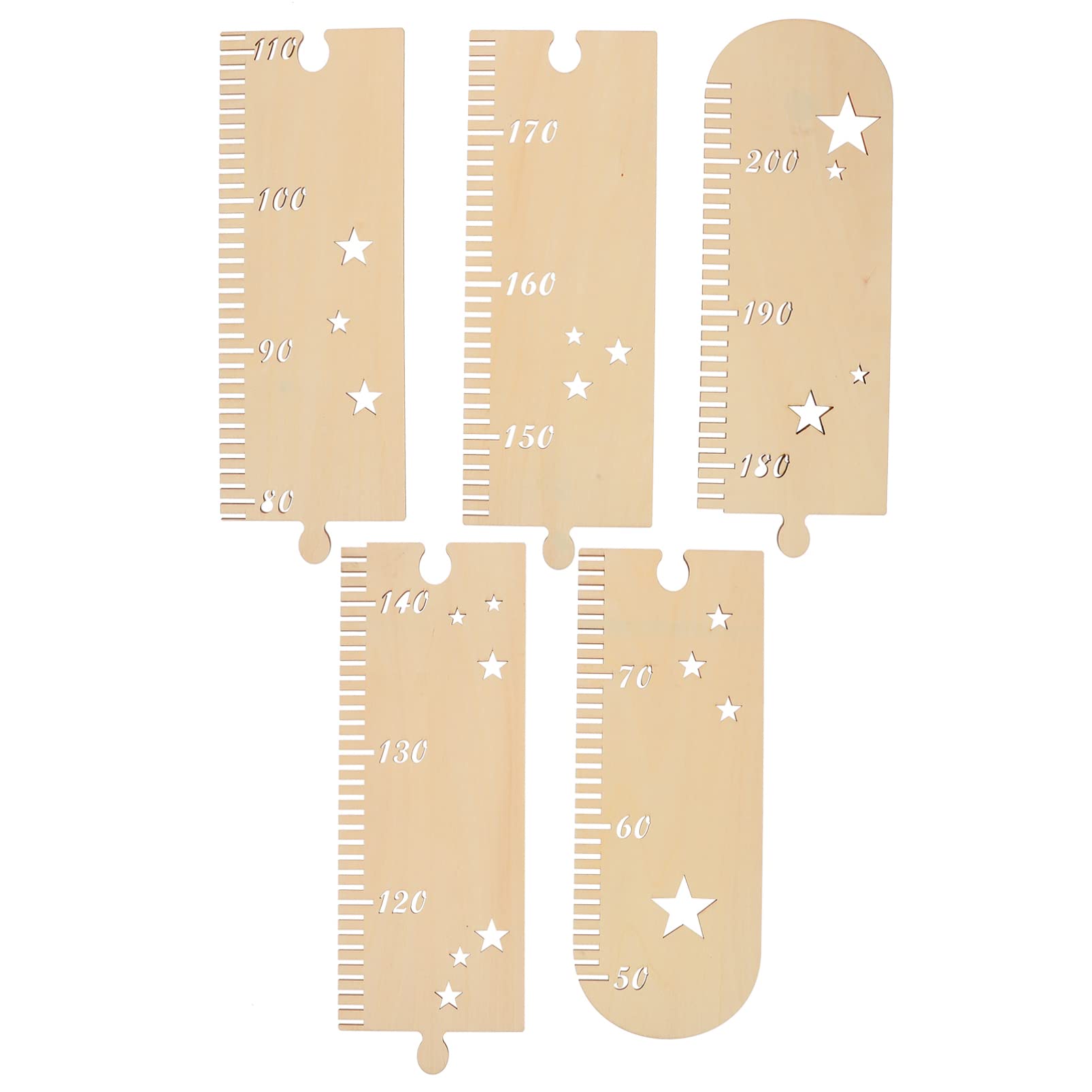 Veemoon 2-Pack Wooden Growth Height Chart Ruler for Kids - Wall Mounted Measurement Tool for Tracking Child's Growth - Perfect for Nursery, Bedroom, and Playroom Decor