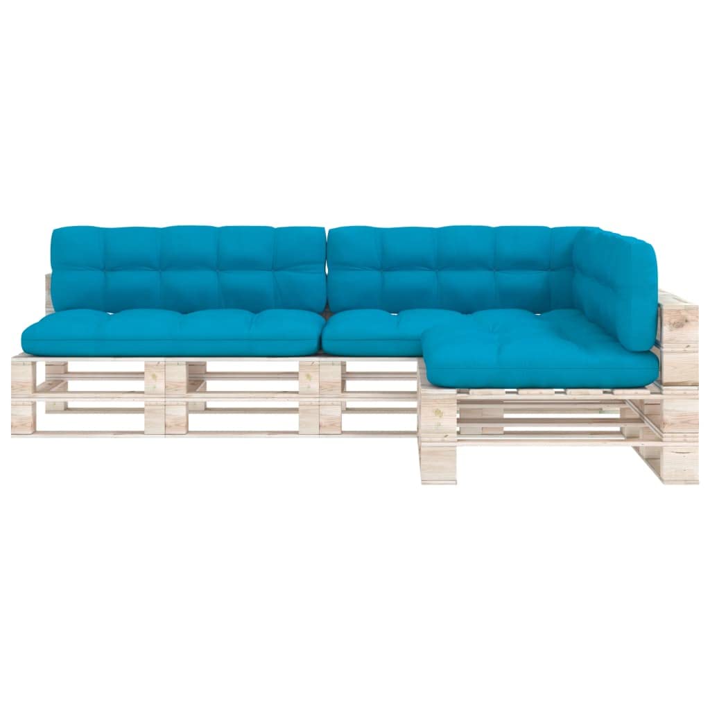 FAMIROSA 7-Piece Outdoor Sofa Cushion Set - Waterproof Patio Furniture Cushions for Garden, Deck & Poolside (Blue) - Includes Seat, Back & Side Cushions for Indoor/Outdoor Use