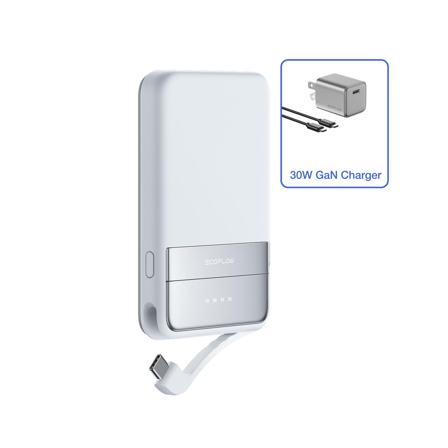 EcoFlow RAPID 5000mAh Magnetic Power Bank - Portable Charger for iPhone 15/14/13, Android Phones | Perfect for Travel, Camping & Emergency Power Backup