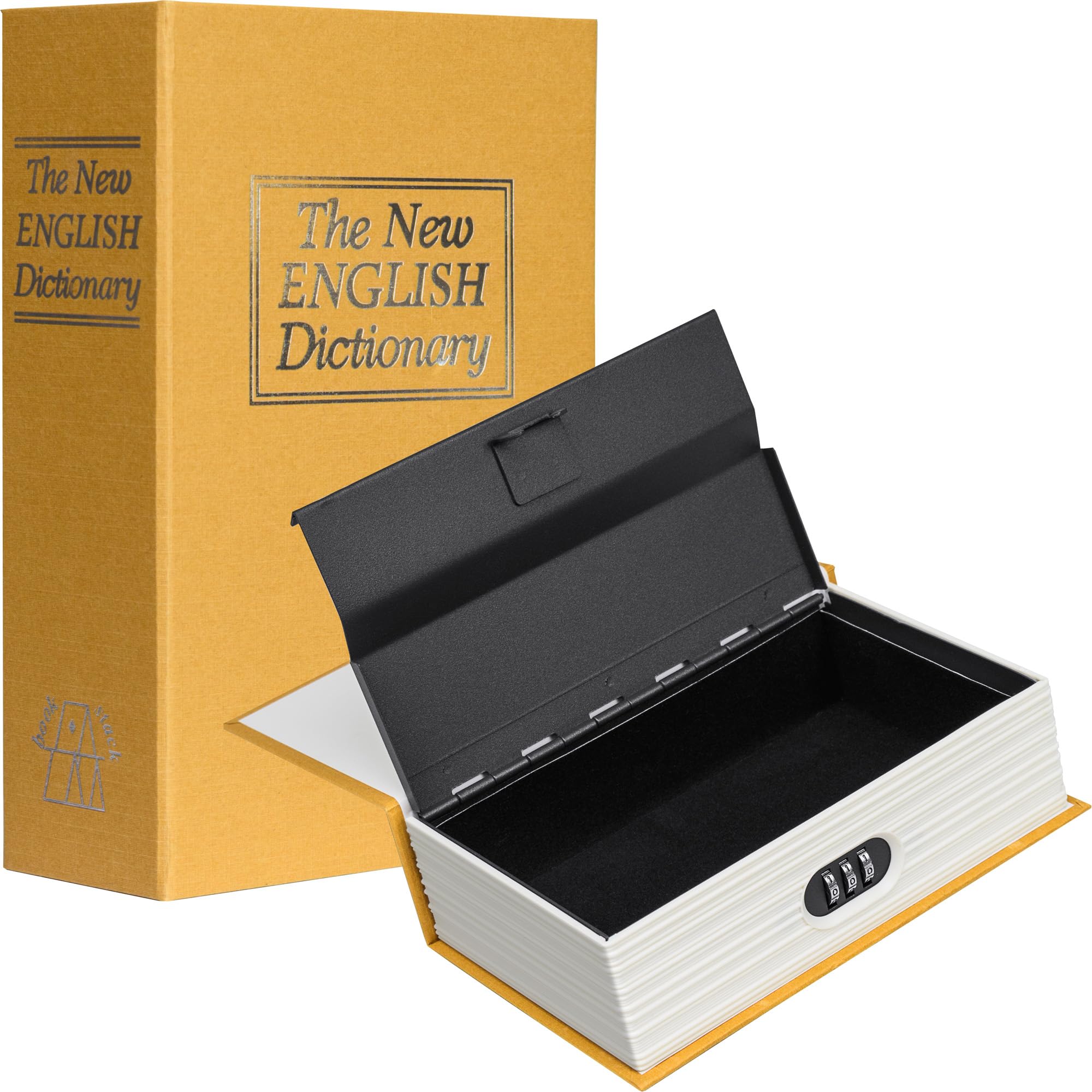 Barska Portable Diversion Book Safe - Secret Hidden Storage Lock Box with Combination Lock | Discreet Home Office Security for Valuables, Cash & Documents