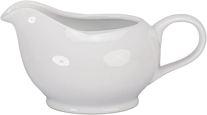 Premium Ceramic Gravy Boat with Elegant Handle - Perfect for Thanksgiving, Christmas Dinners & Holiday Entertaining