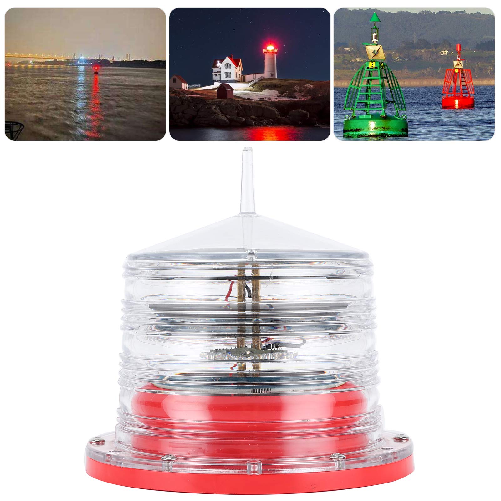 Solar Powered LED Boat Navigation Lights - IP68 Waterproof Marine Beacon Light with Flashing Mode for Ships, Yachts & Boats | Perfect for Night Sailing, Fishing & Water Safety