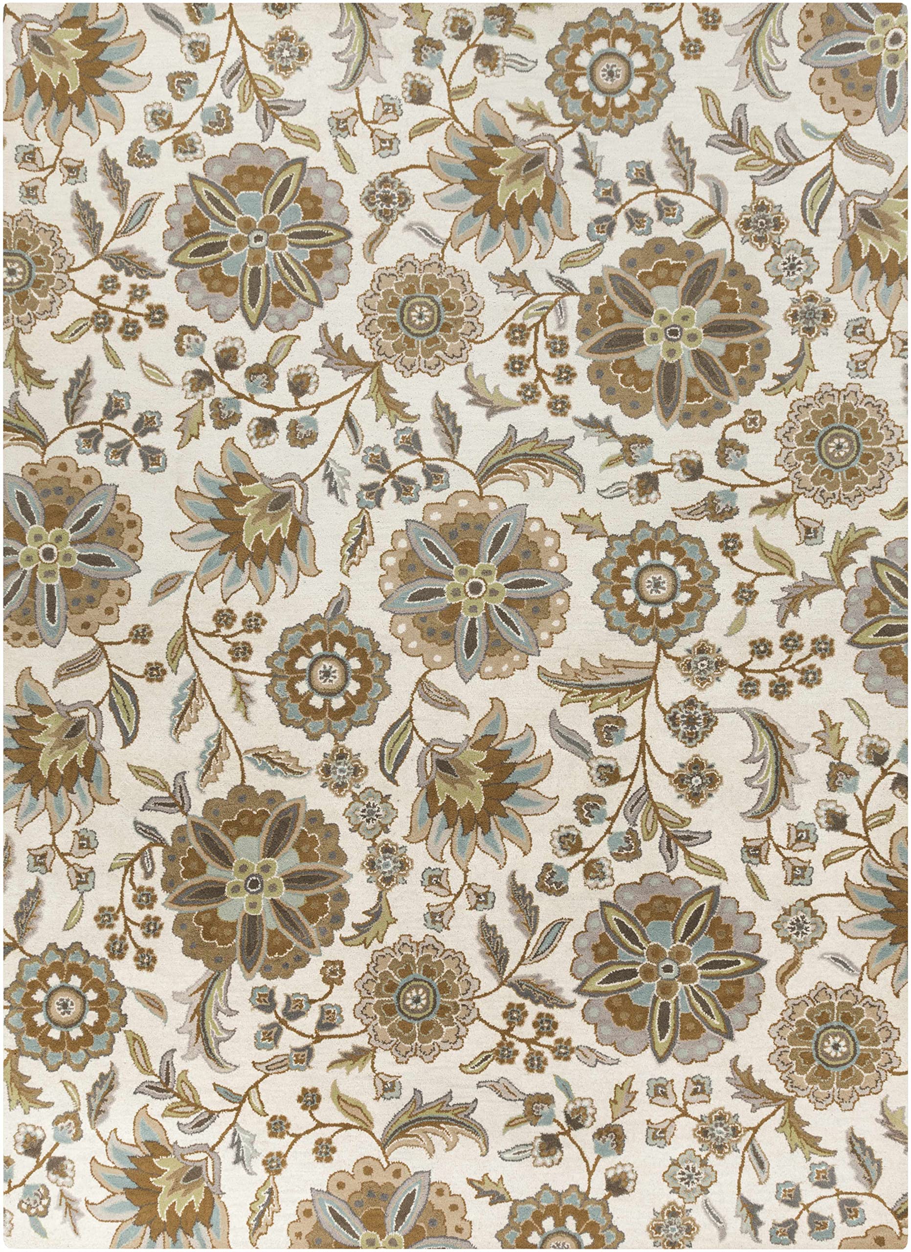 Hauteloom Mack Wool Hallway & Kitchen Runner Rug - Transitional Design in Blue, Gray, Brown - 2'6