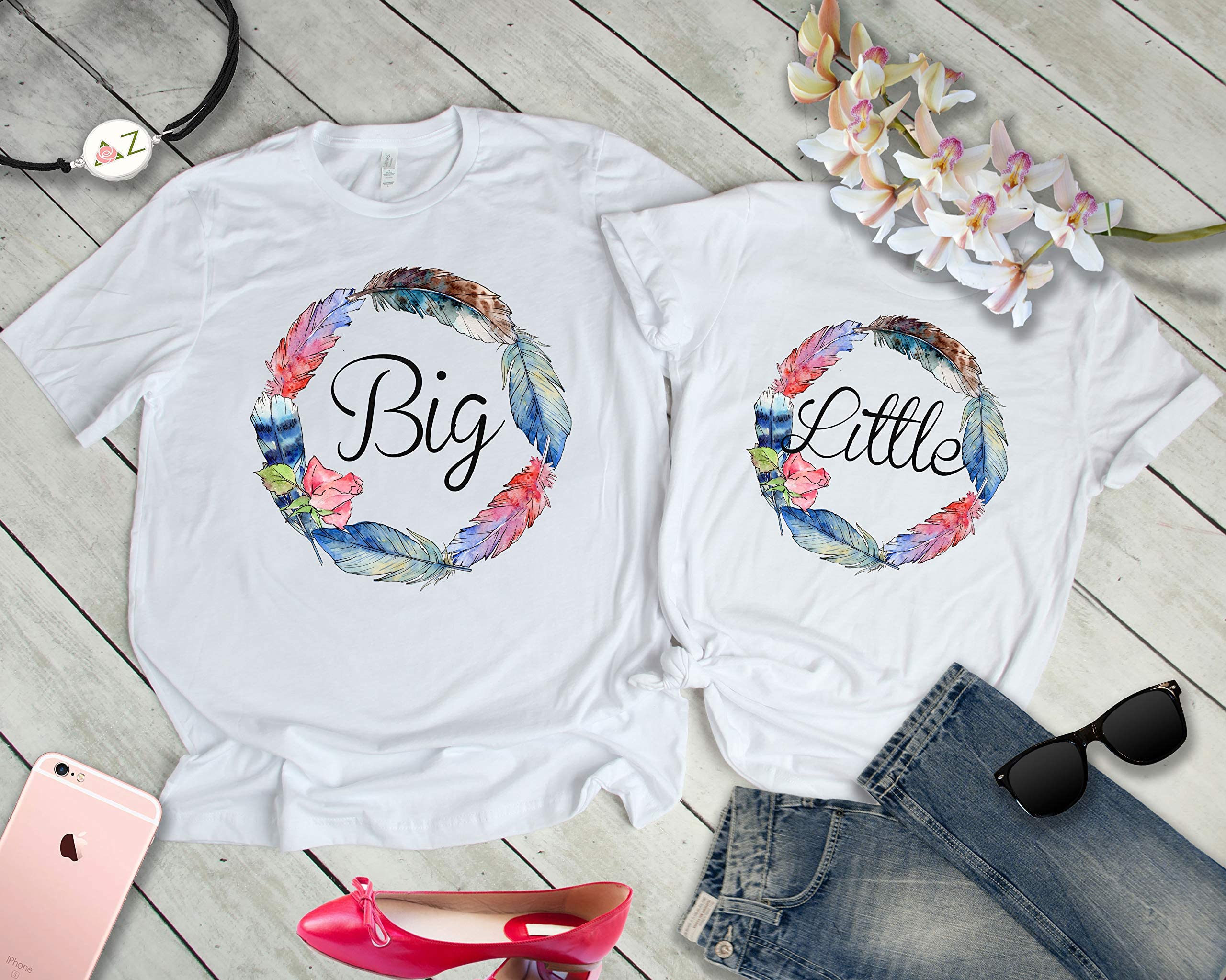 Big Little Sorority Tanks - Greek Letter Shirts for Big & Little Sisters | Comfortable & Stylish Sorority Apparel for Sisterhood Events, Bid Day & Greek Life