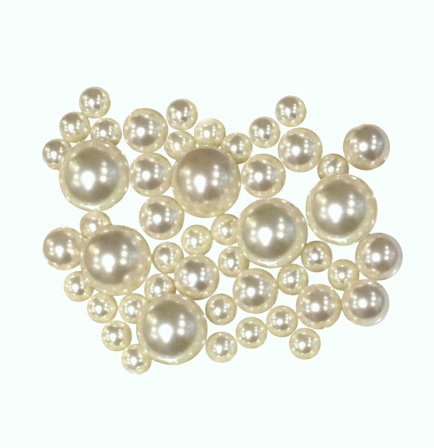 750 Floating Ivory/Off White Pearls - 10 Gallon Capacity for Floating Effect - Includes Measured Floating Gel Prep Bags & Warm White Submersible Fairy Lights - Perfect for Weddings, Centerpieces, Baths, and Home Decor