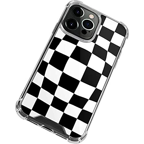 Skinit Clear Protective Phone Case for iPhone 13 Pro Max - Black & White Checkerboard Design | Scratch-Resistant Cover | Perfect for Everyday Use, Travel & Work