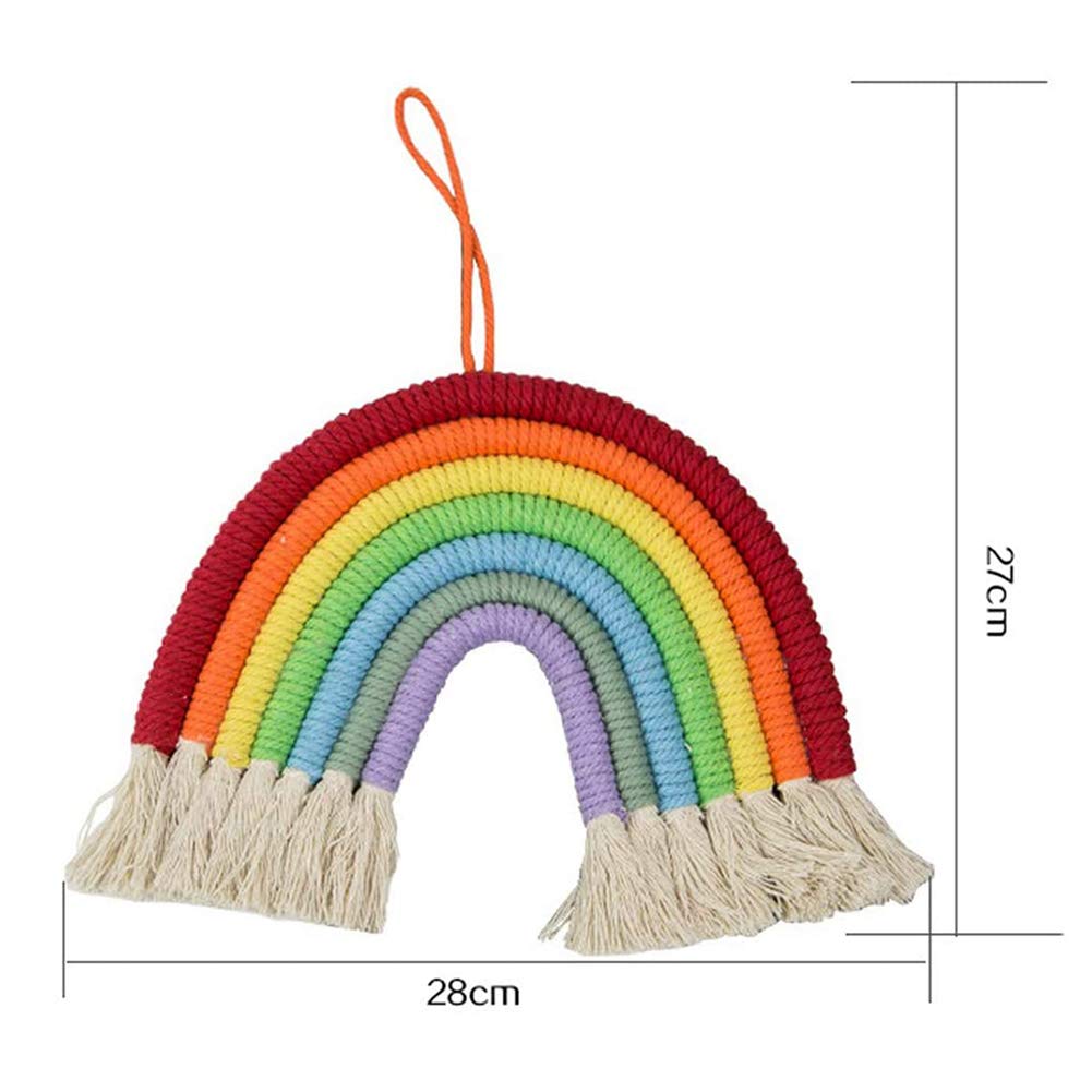 iKASUS Macrame Wall Hanging - Handwoven Rainbow Wall Decor for Nursery, Baby Room & Kids Playroom | Boho Chic Home Decoration for Apartments, Bedrooms & Living Rooms | Perfect for Nursery Themes, Gender Reveals & Boho Home Styling