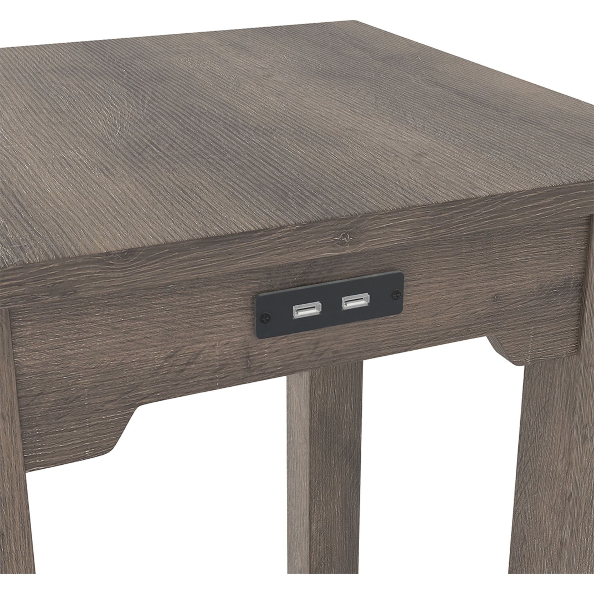 Arlenbry Modern Side Table - Gray End Table for Living Room, Bedroom & Office - Small Nightstand with Storage Shelf - Perfect for Coffee, Books & Decor