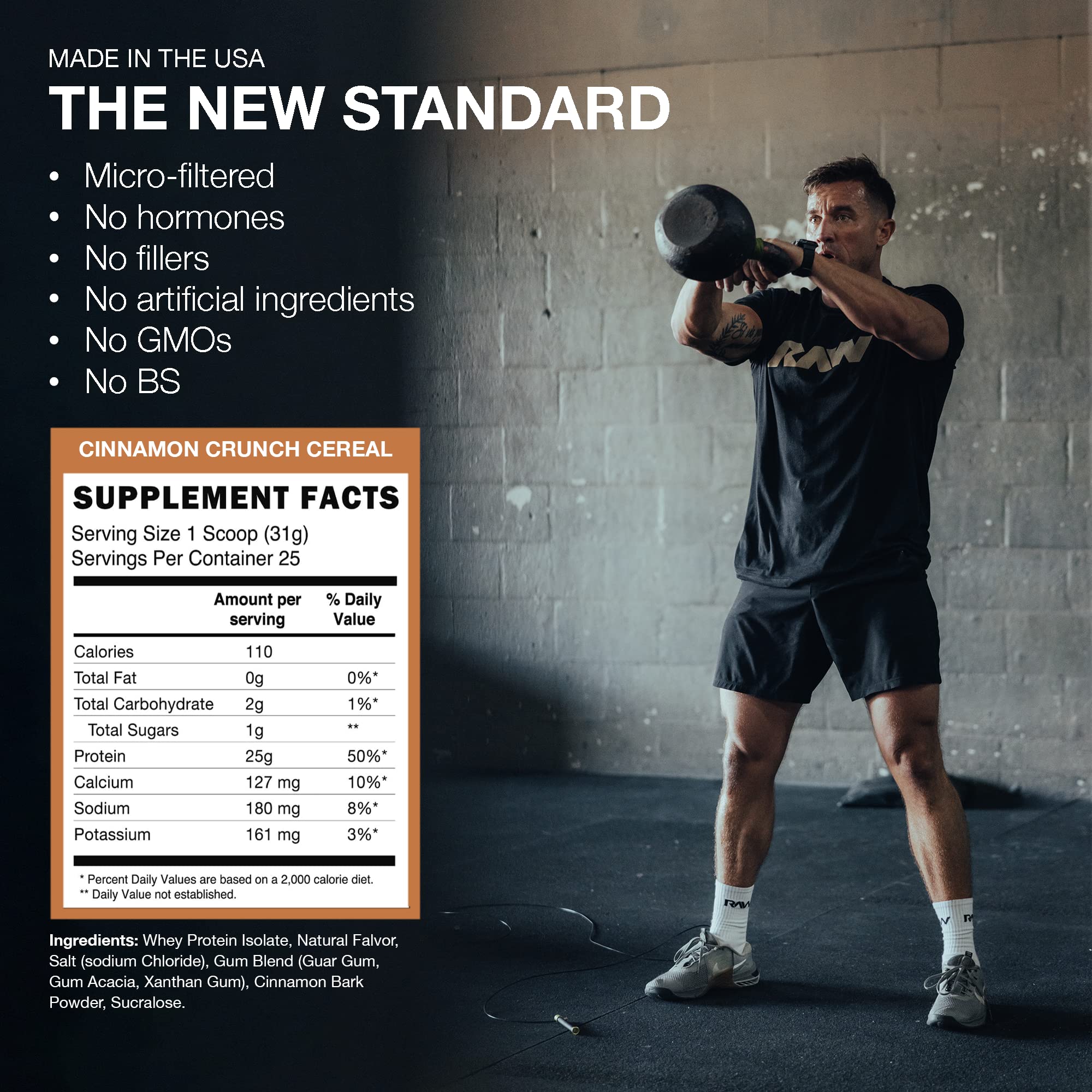 CBUM Itholate Protein Powder - 100% Grass-Fed Whey Isolate, Cinnamon Crunch Flavor - Low Fat & Low Carb for Muscle Growth & Recovery - 25 Servings | Pre-Workout & Post-Workout Supplement for Athletes & Fitness Enthusiasts