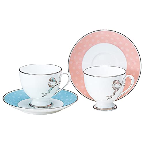 Cup Saucer Coffee Set of 2 Assorted