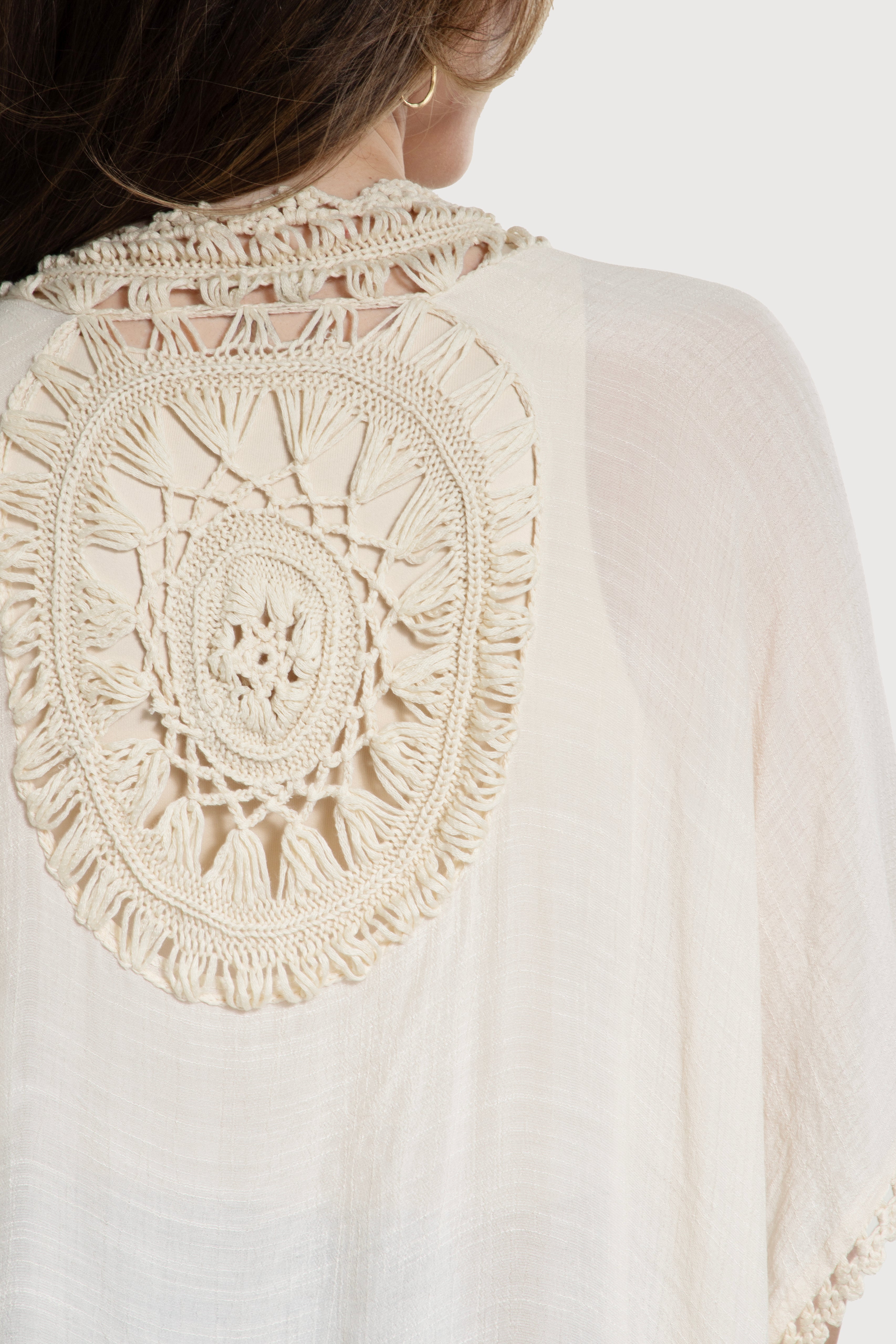 Stylish Costa Crochet Kimono Cover Up - Lightweight Beachwear for Women, Perfect for Poolside, Vacation & Summer Outfits