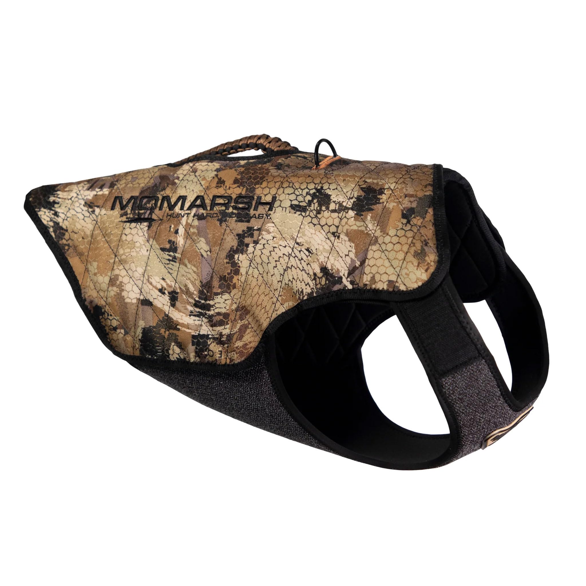 Momarsh Adjustable Neoprene Dog Vest for Hunting & Water Training - Universal Sporting Vest for Waterfowl Hunting, Retains Heat in Cold Wet Conditions (Optifade Marsh) - Ideal for Outdoor Adventures & Canine Water Sports