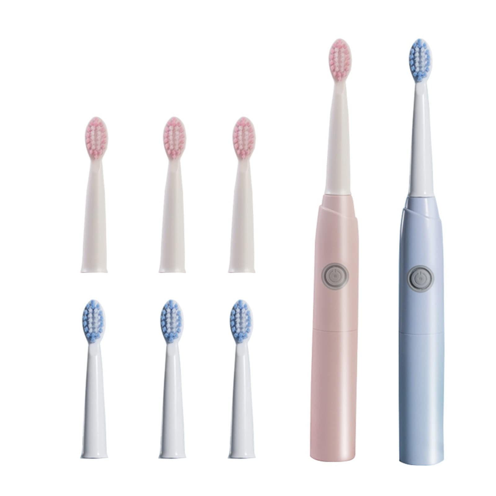 Lopunny Sonic Electric Toothbrush for Adults - 8 Replacement Heads, Travel-Friendly, Whitening & Deep Cleaning - Couples Toothbrush Set (Pink & Blue) | Perfect for Travel, Home & Gifting
