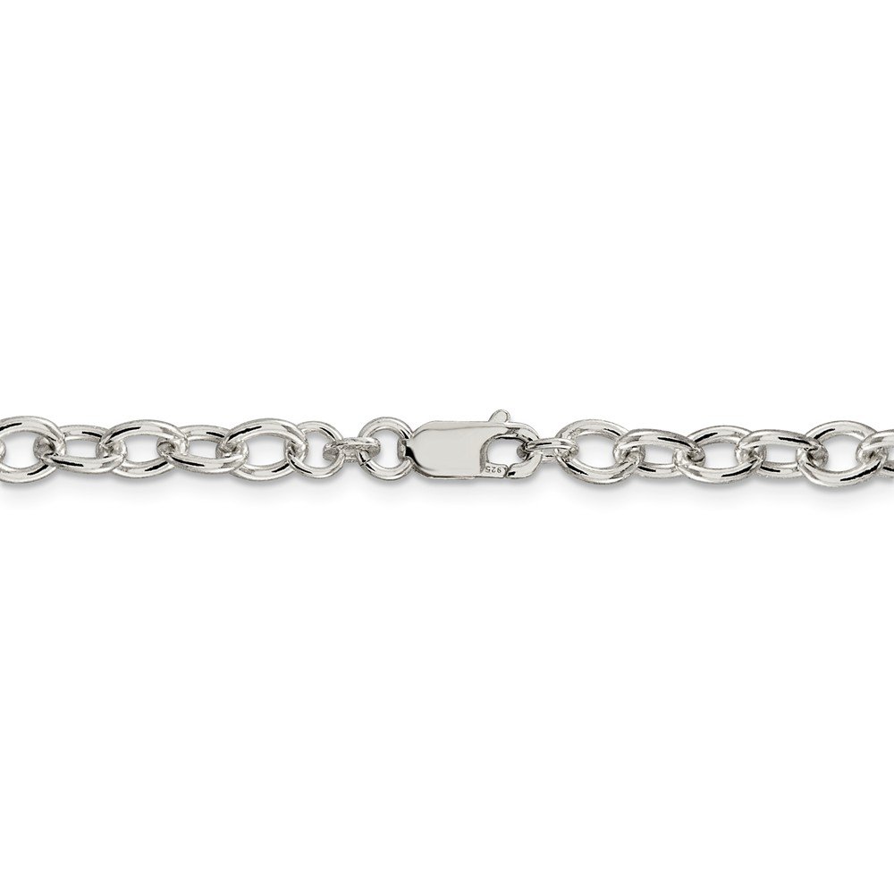 5.75mm Oval Cable Chain Necklace - 925 Sterling Silver with Lobster Clasp for Women | Elegant Layering Jewelry for Everyday Wear & Special Occasions