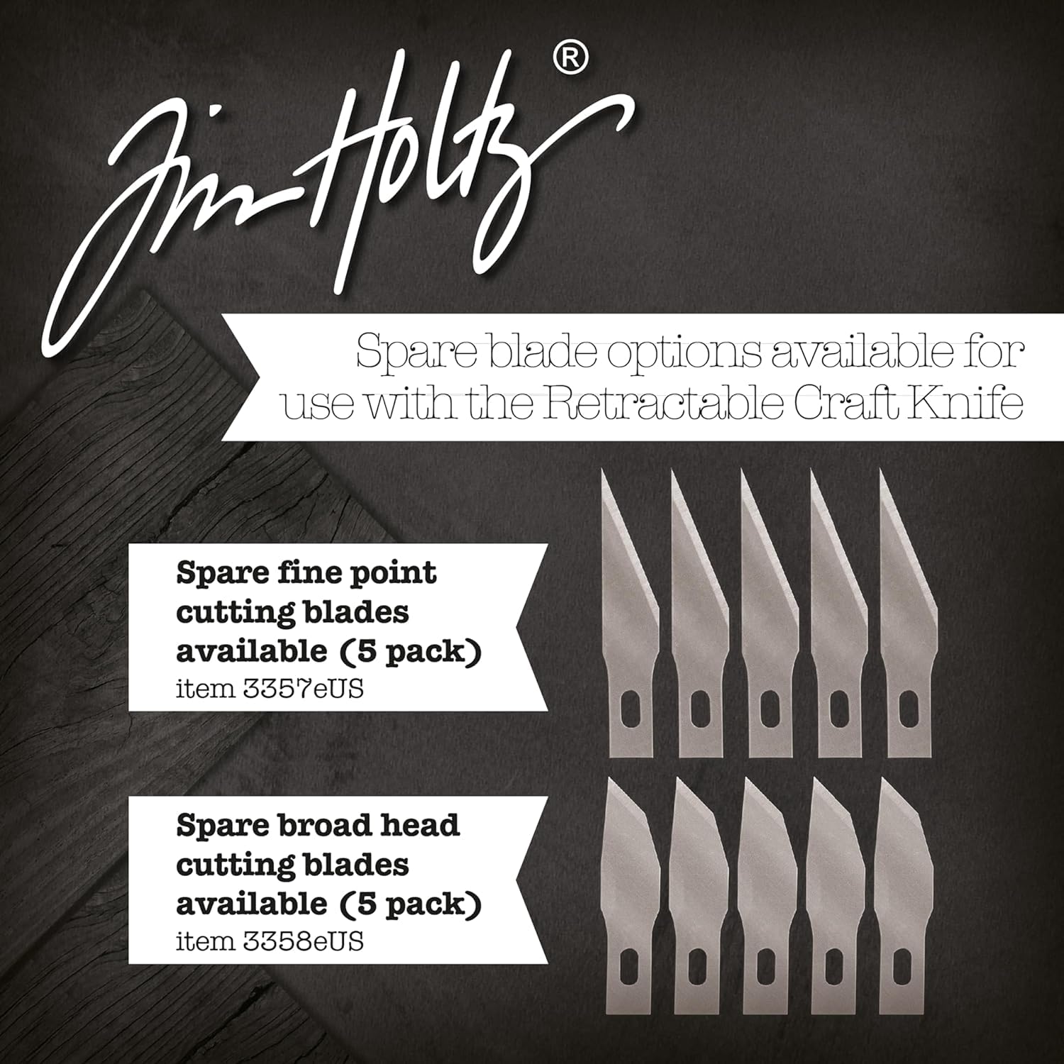 3356E Craft Knife Refill Blades - Precision Replacement Blades for Art, Scrapbooking & DIY Projects
