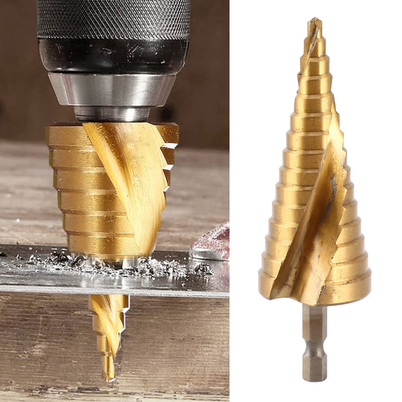 Step Drill Bit Set 4mm-12mm - High Speed Steel Hole Cutter for Metal, Wood, Stainless Steel & Plastic - Perfect for DIY Projects, Home Repairs and Metalworking
