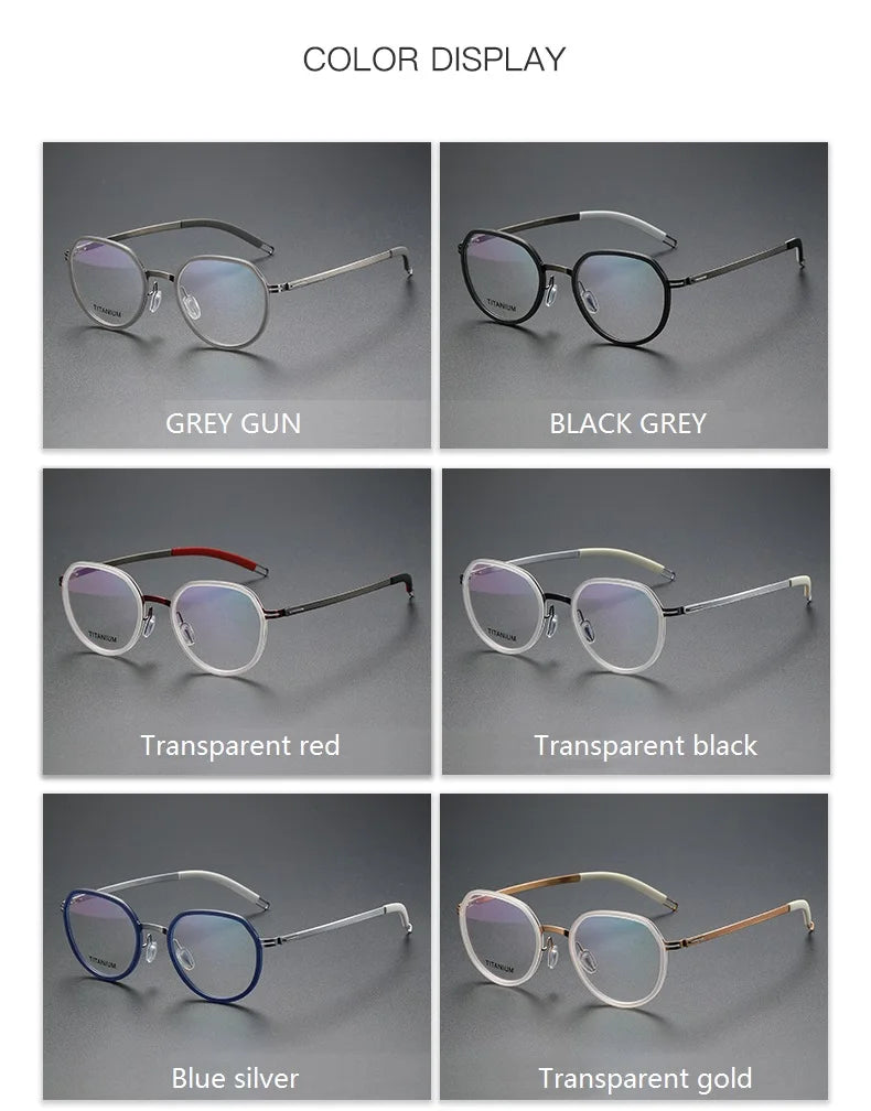 Aimee Unisex Full Rim Flat Top Oval Titanium Acetate Eyeglasses 60219 - Lightweight Durable Frame for Men & Women - Perfect for Reading, Work, and Everyday Use