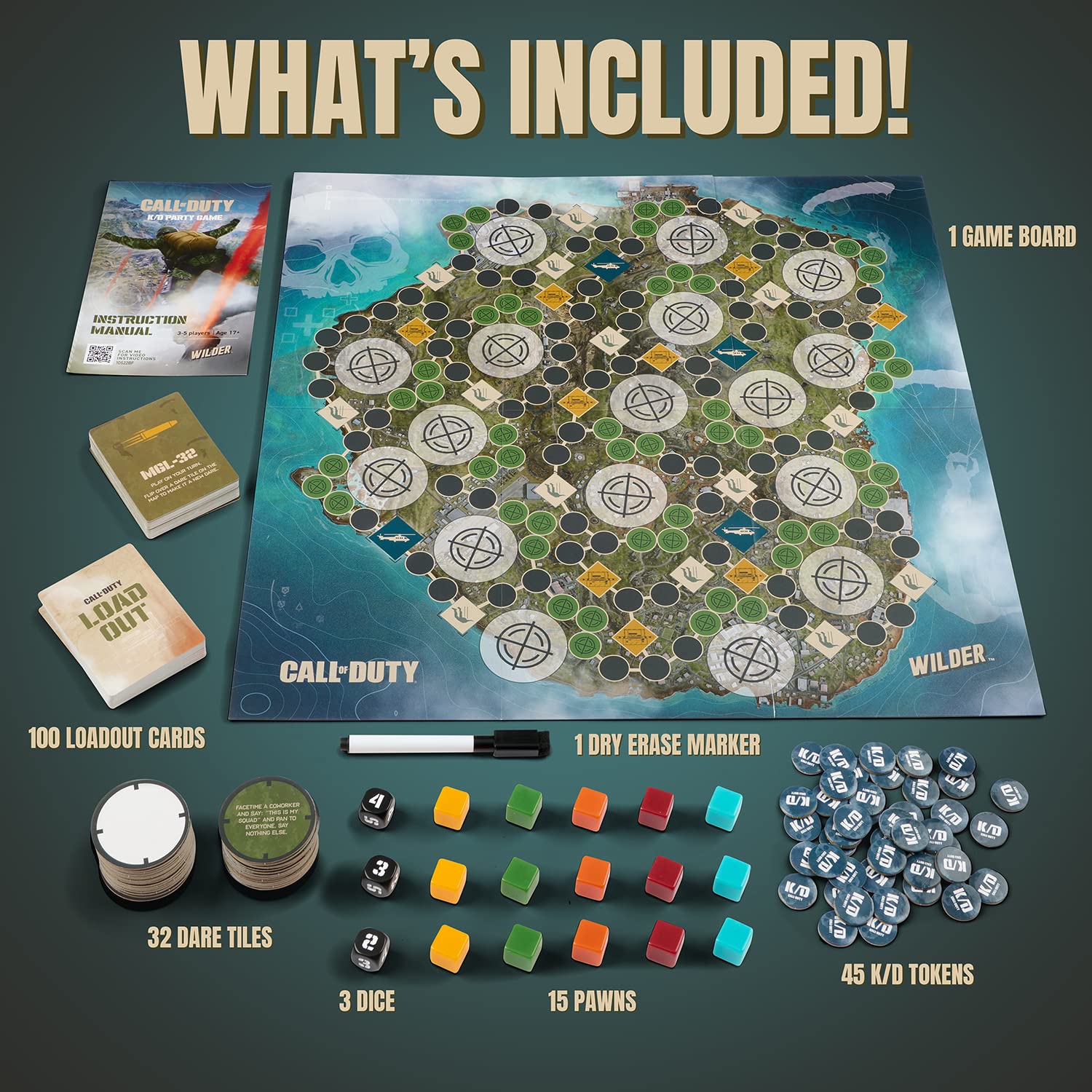 Call of Duty: K/D Party Game by Wilder – Strategic Board Game for Adults, Perfect for Game Nights and Social Gatherings