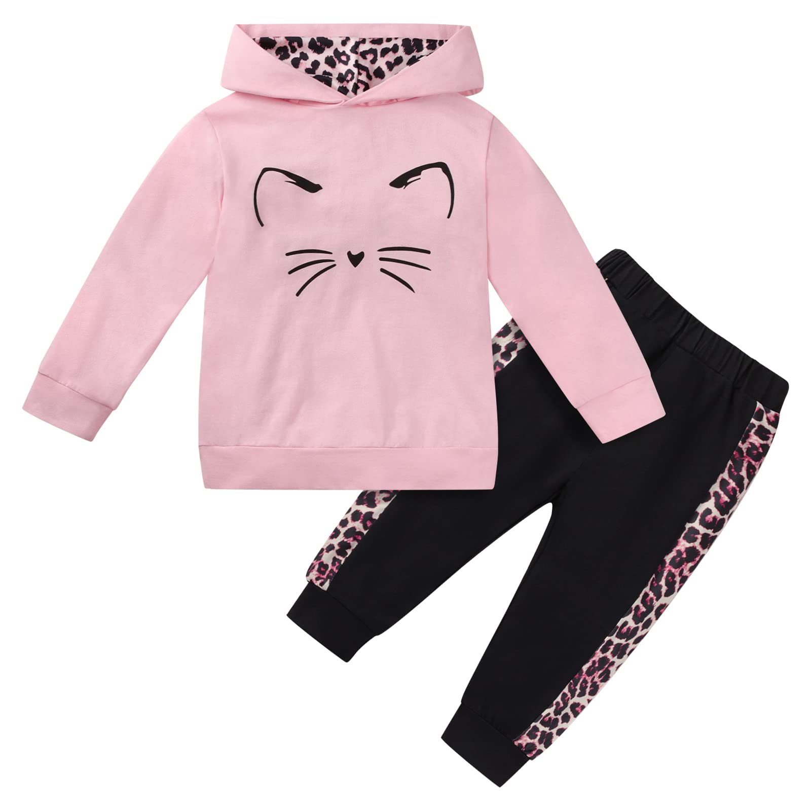**Tie Dye Hoodie and Joggers Set for Toddler Girls - Long Sleeve Hooded Outfit for Playdates, Preschool & Casual Wear**