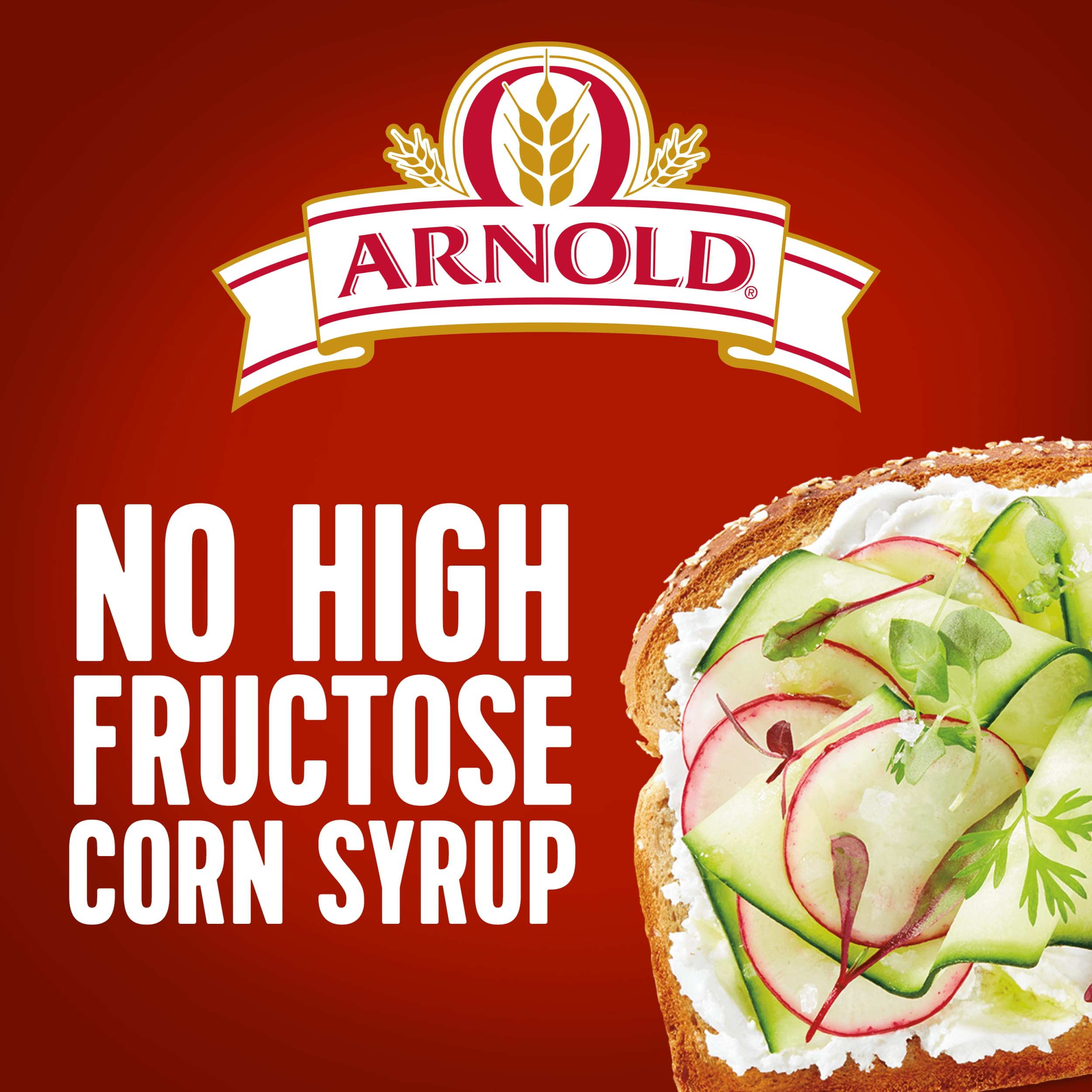 Arnold Whole Grains 100% Whole Wheat Bread - 24 oz Bag | Healthy Sandwich Bread for School Lunches & Family Breakfasts
