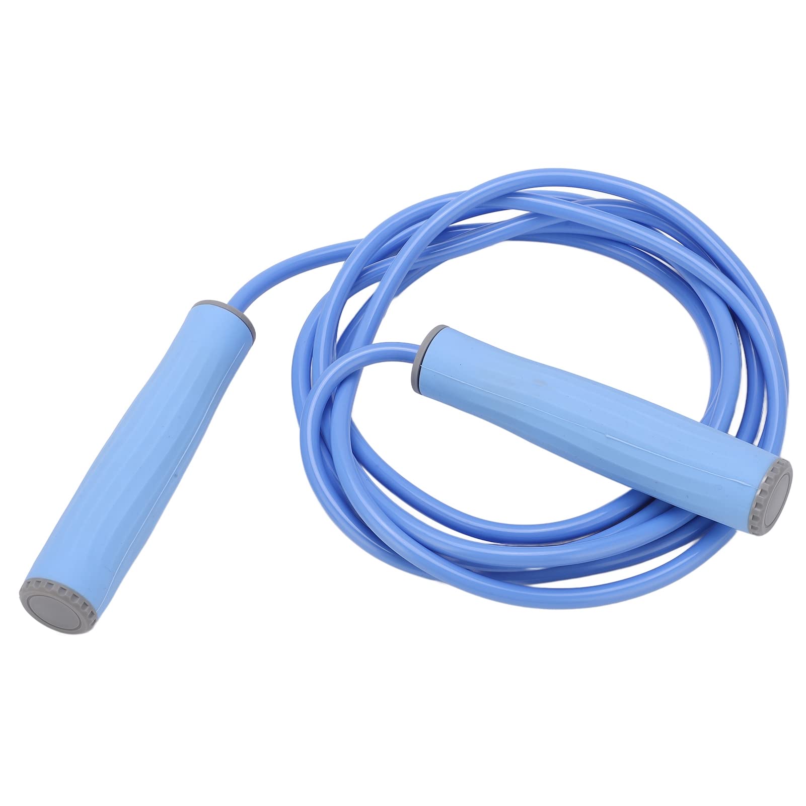 Weighted Jumping Rope for Fitness - Durable Silicone Skipping Rope for Workout, Cardio & Cross Training - Adjustable Length for Men & Women (Blue) - Perfect for Home Gym, Outdoor Exercise & Weight Loss