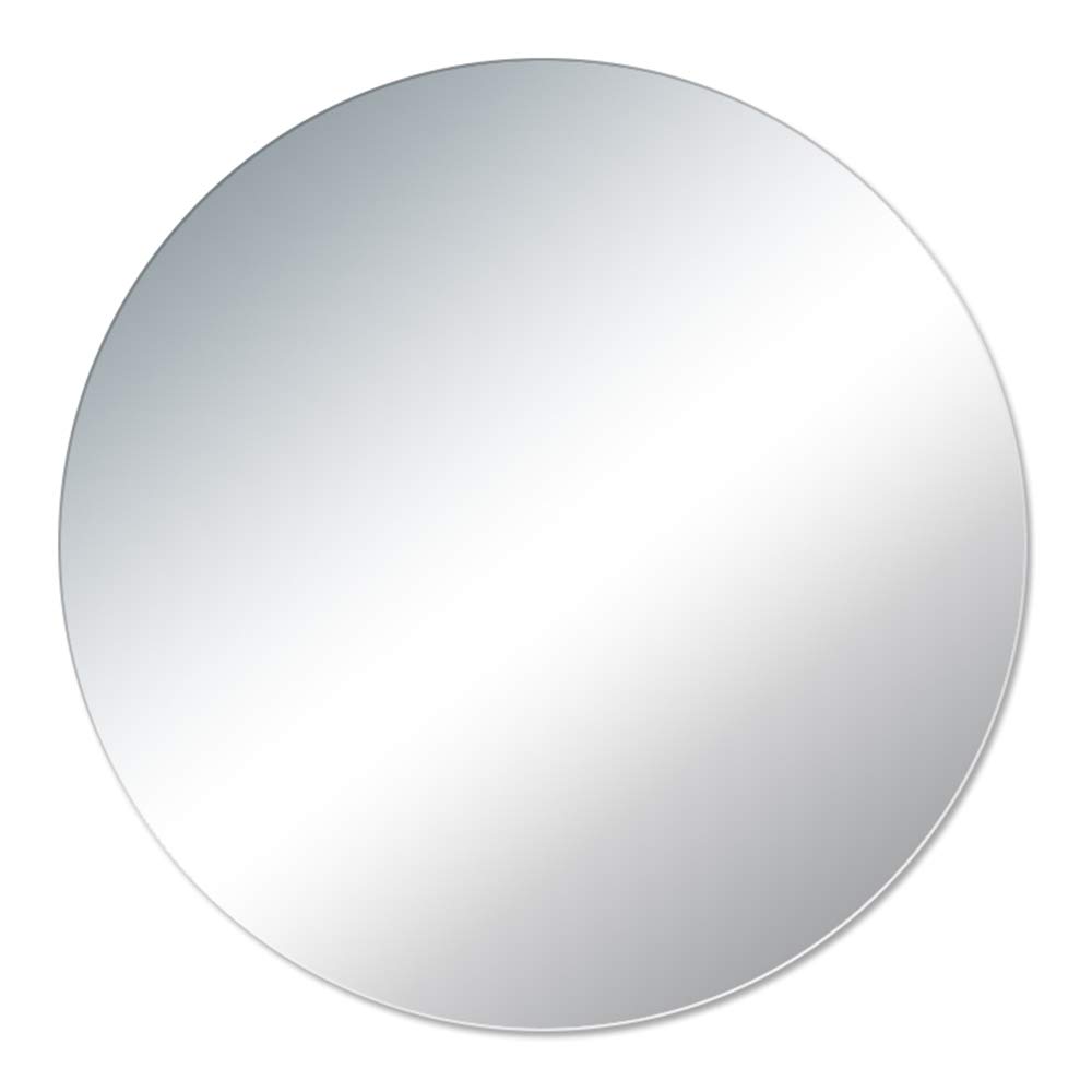 Round Wall Mirror for Bathroom & Bedroom - HD Frameless Vanity Makeup Mirror - Perfect for Living Room, Hallway & Home Decor