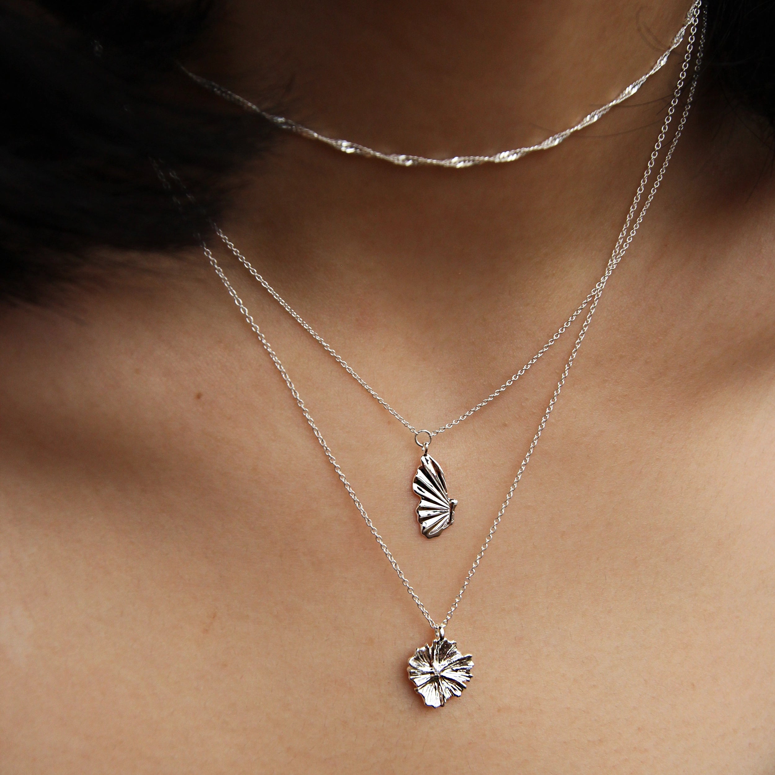 Larger Wildflower Necklace in Sterling Silver - Elegant Floral Jewelry for Women, Perfect for Weddings, Parties & Everyday Wear
