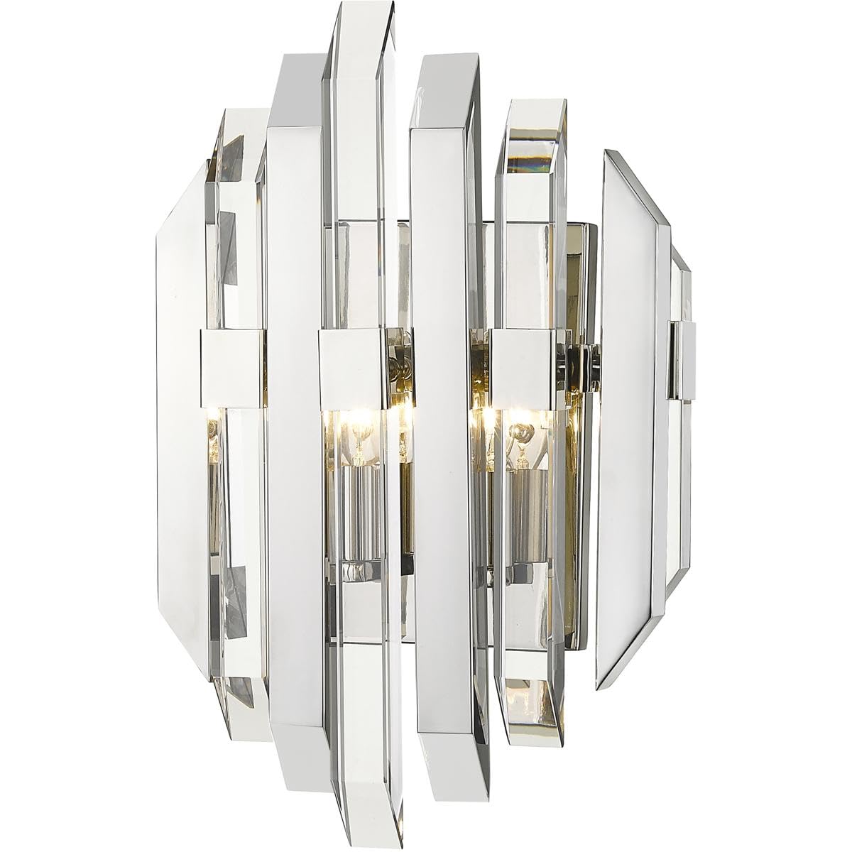 Z-Lite 4006S-PN 2-Light Wall Sconce in Brushed Nickel Finish - Modern Hallway & Bedroom Lighting Fixture for Home Decor