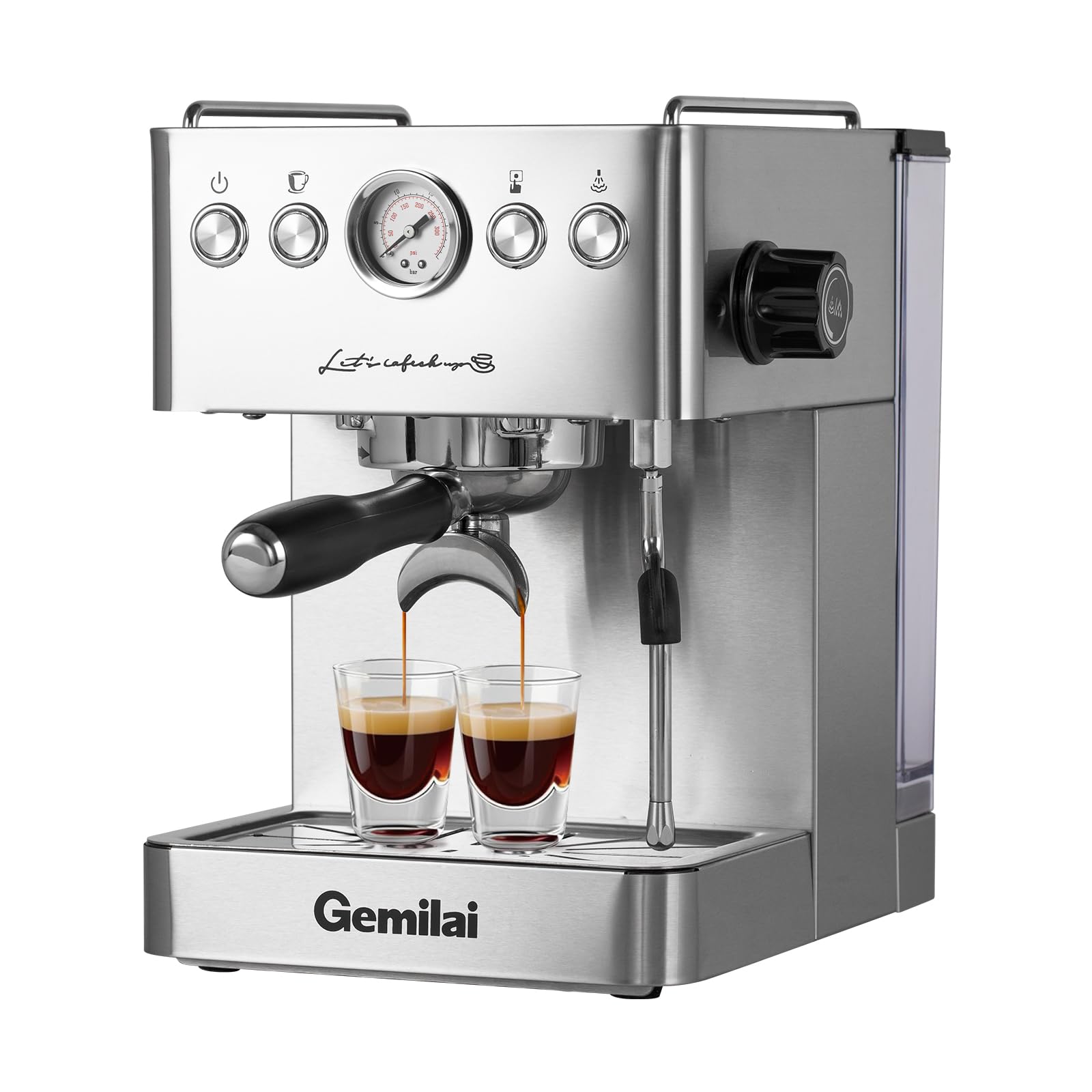 15 Bar Professional Espresso Machine with 1500W Powerful Pump - Stainless Steel Coffee Maker for Cappuccino & Latte | Perfect for Home Baristas & Coffee Lovers | Ideal for Kitchen, Office & Gifting (Model G3005H)
