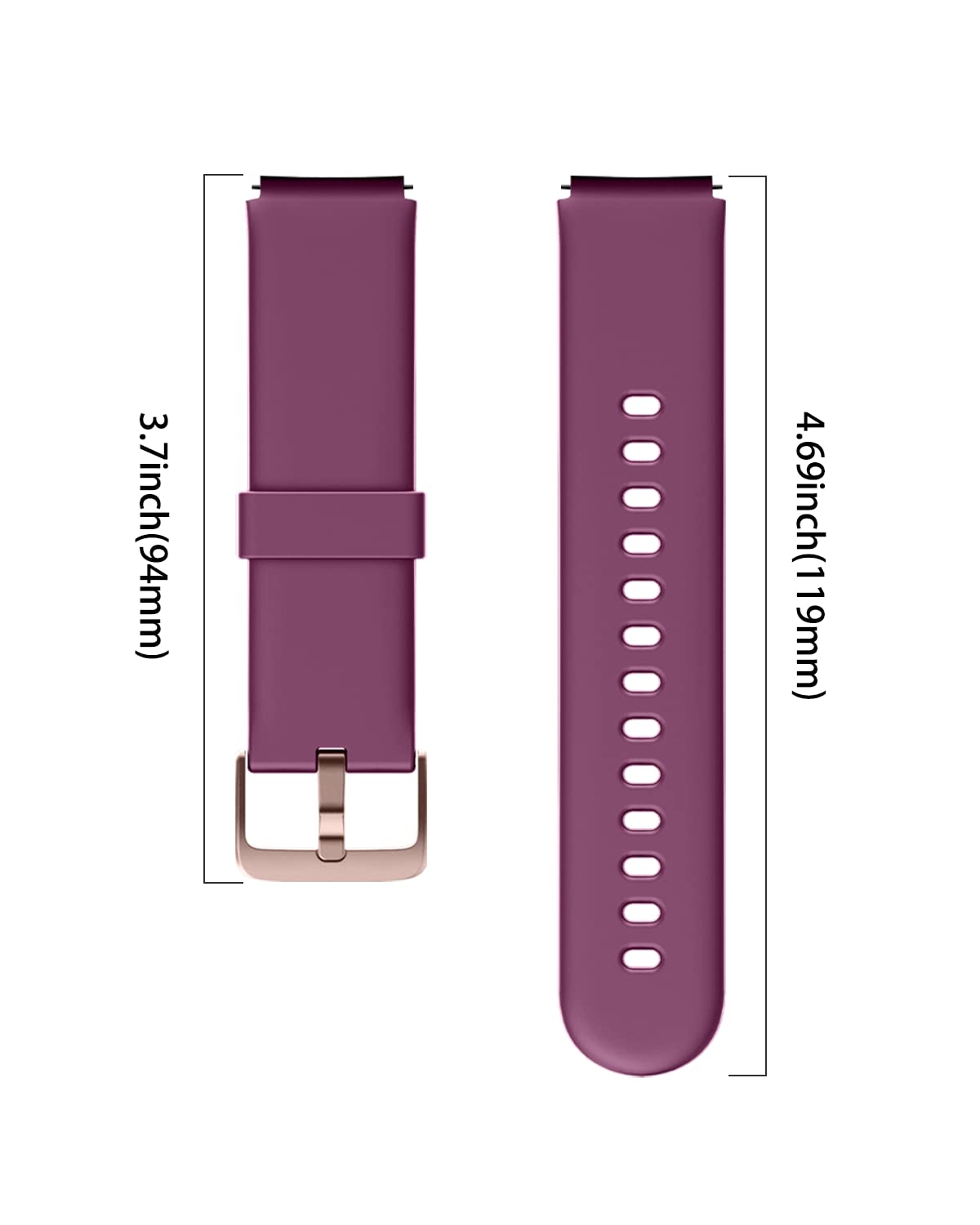 GRV Replacement Strap Band for Smart Watch FC1 - Purple Silicone Watch Band Compatible with Various Smartwatches | Perfect for Fitness, Running, Workouts & Daily Wear