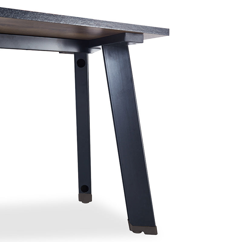 ARTO Single Workstation Desk with Right Cabinet - 1.2M Warm Oak & Black Finish - Perfect for Home Office, Study Room or Small Workspace
